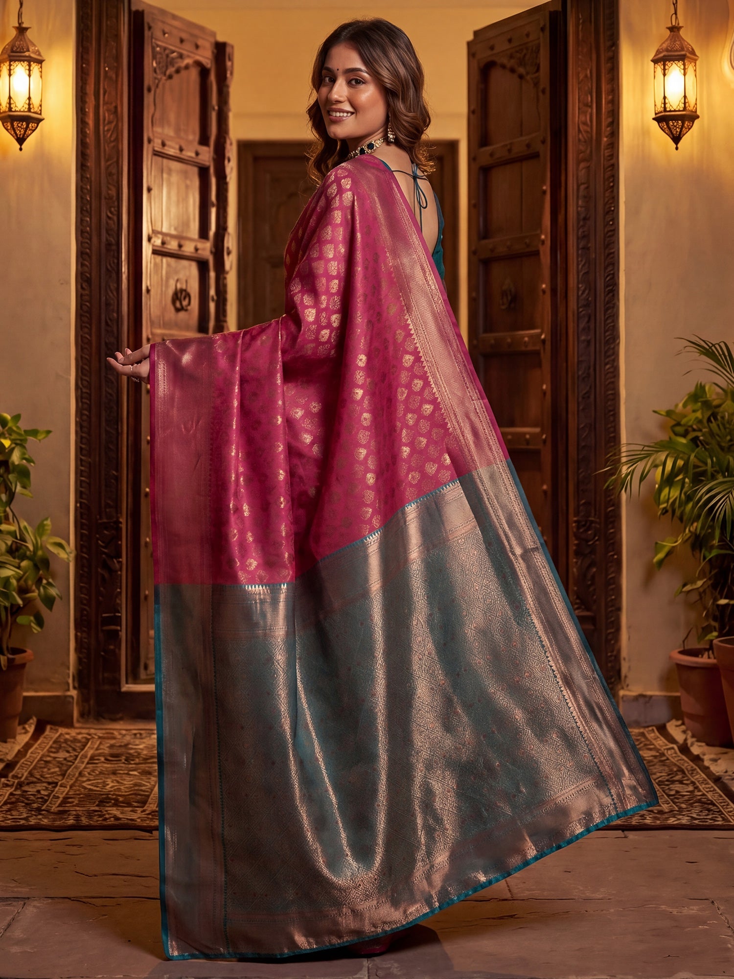 Mustard Yellow Banarasi Silk Heritage Zari Weave Saree - Ressa