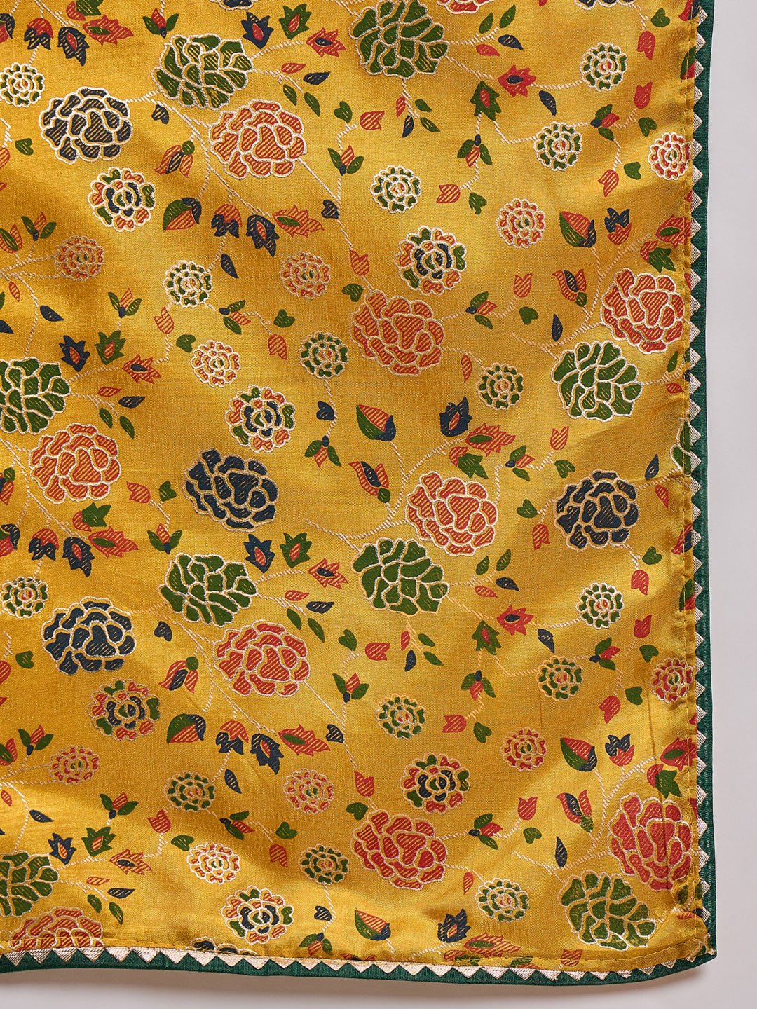 Mustard Yellow Banarasi Style Silk Saree - Ressa