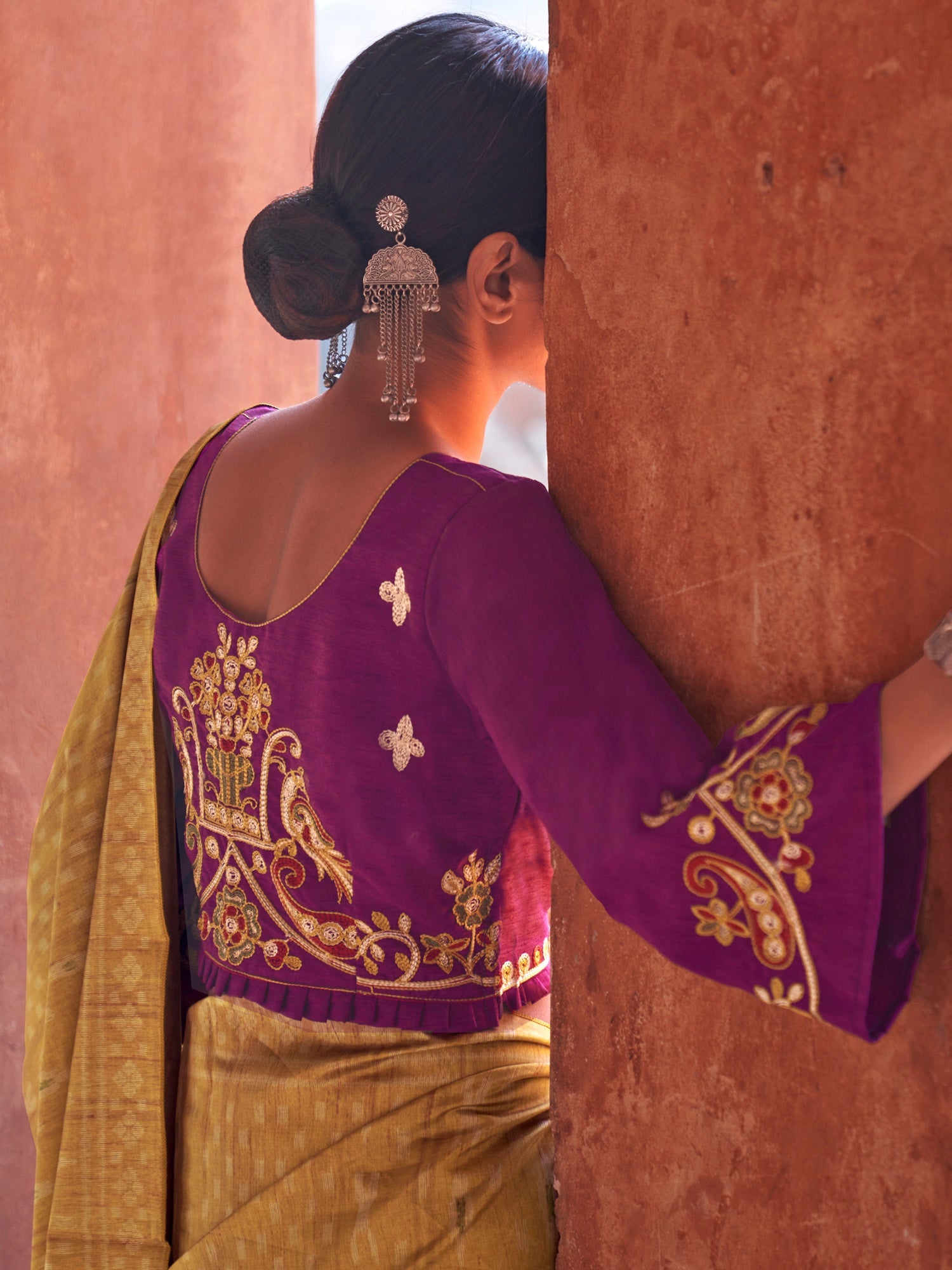Mustard Yellow Patola Style Saree - Ressa