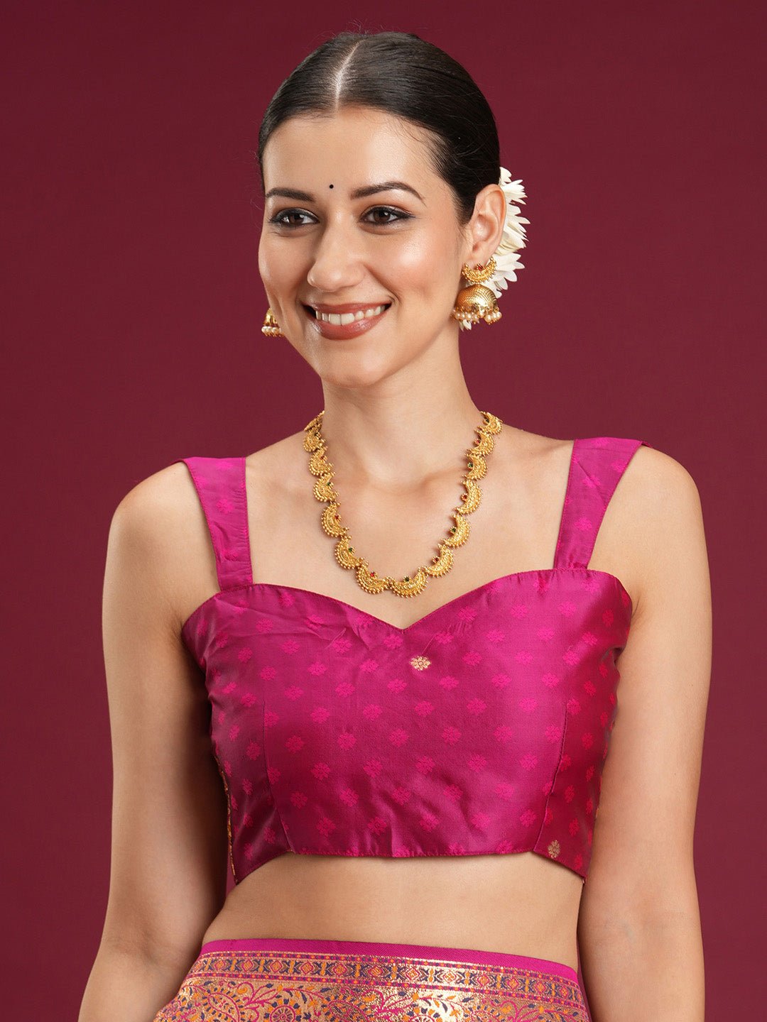 navy blue banarasi silk saree - Ressa