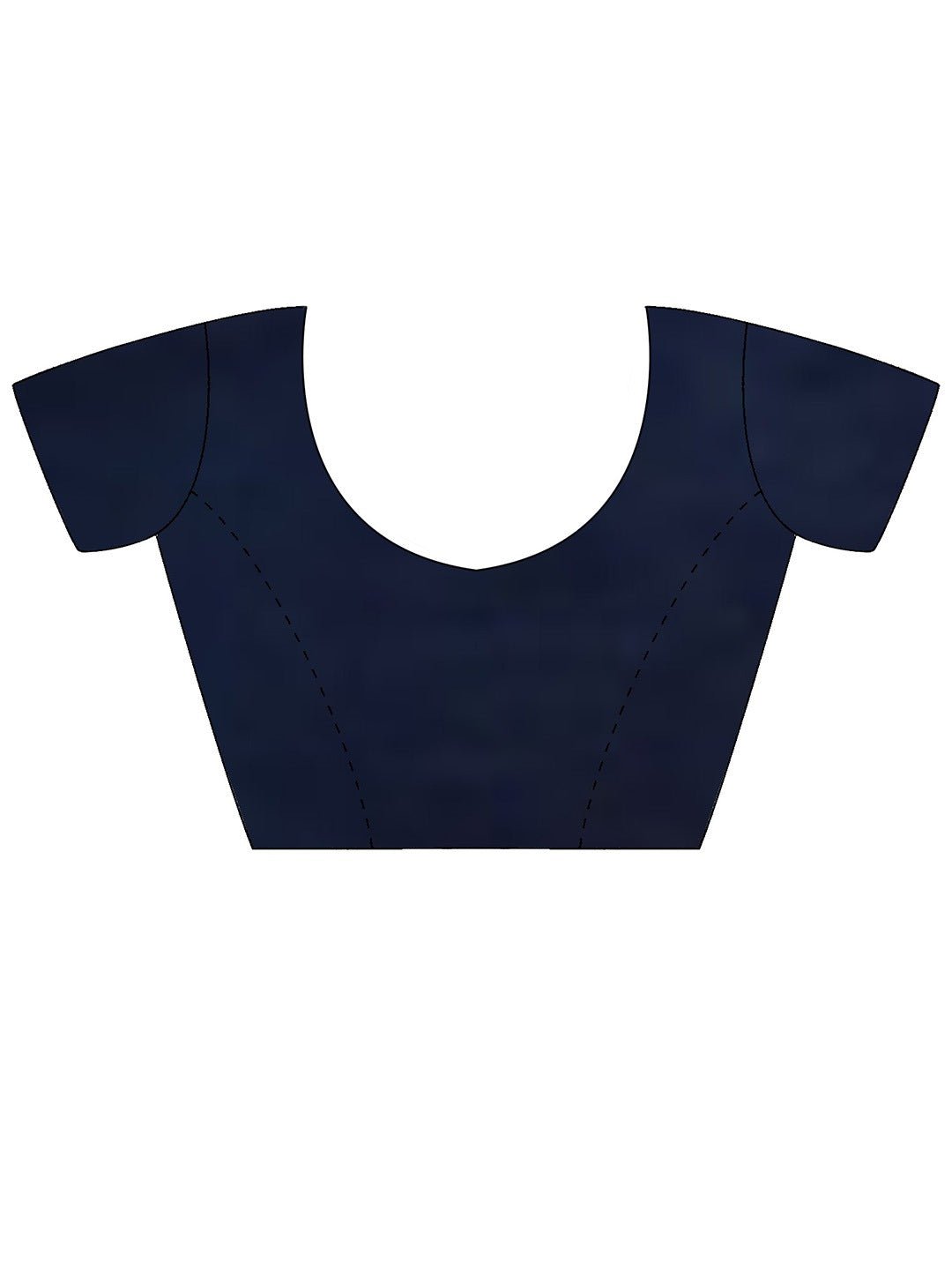 Navy Blue Embroidered Paper Silk Saree - Ressa