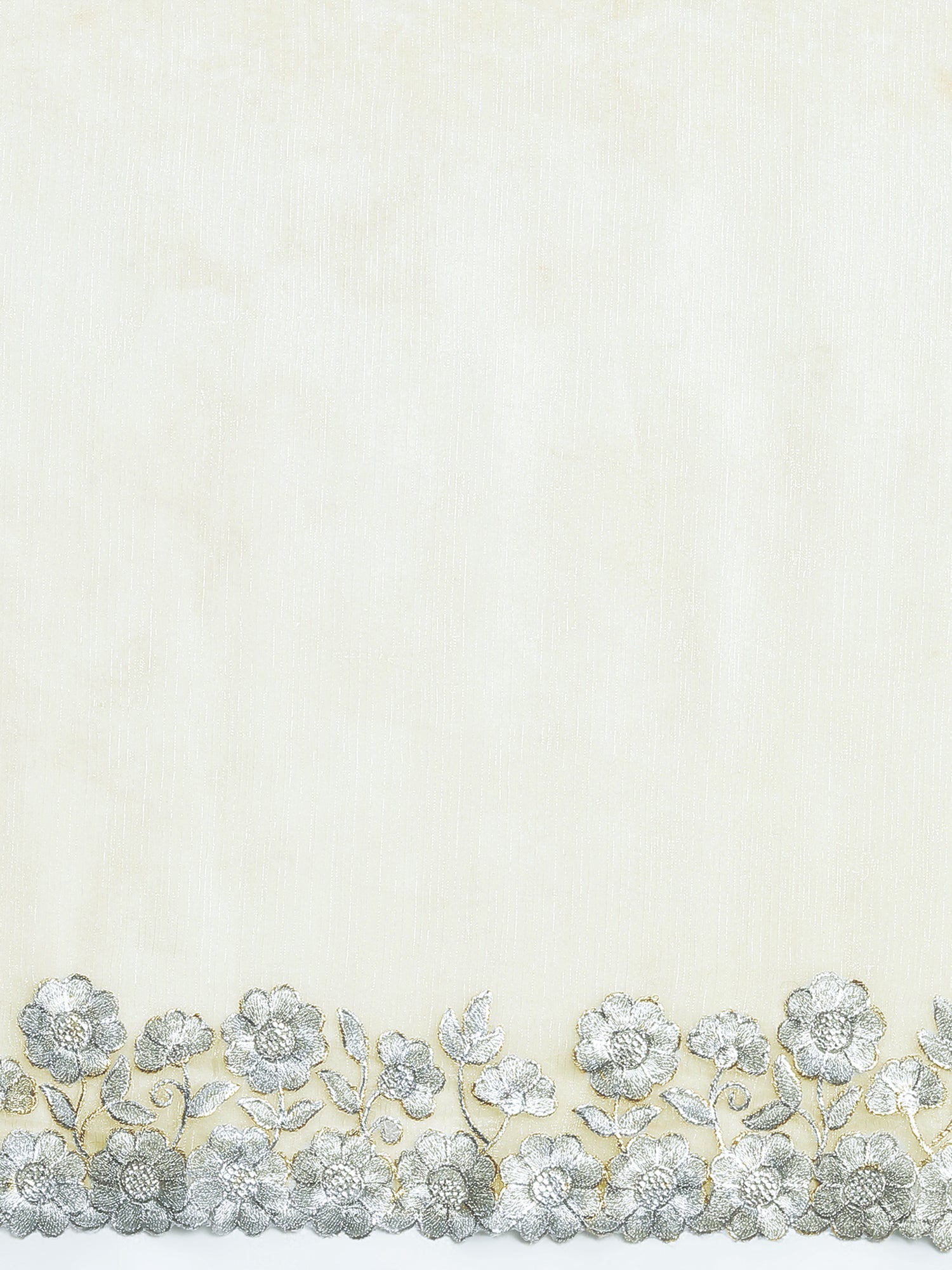 Off-White Chiffon Saree - Ressa