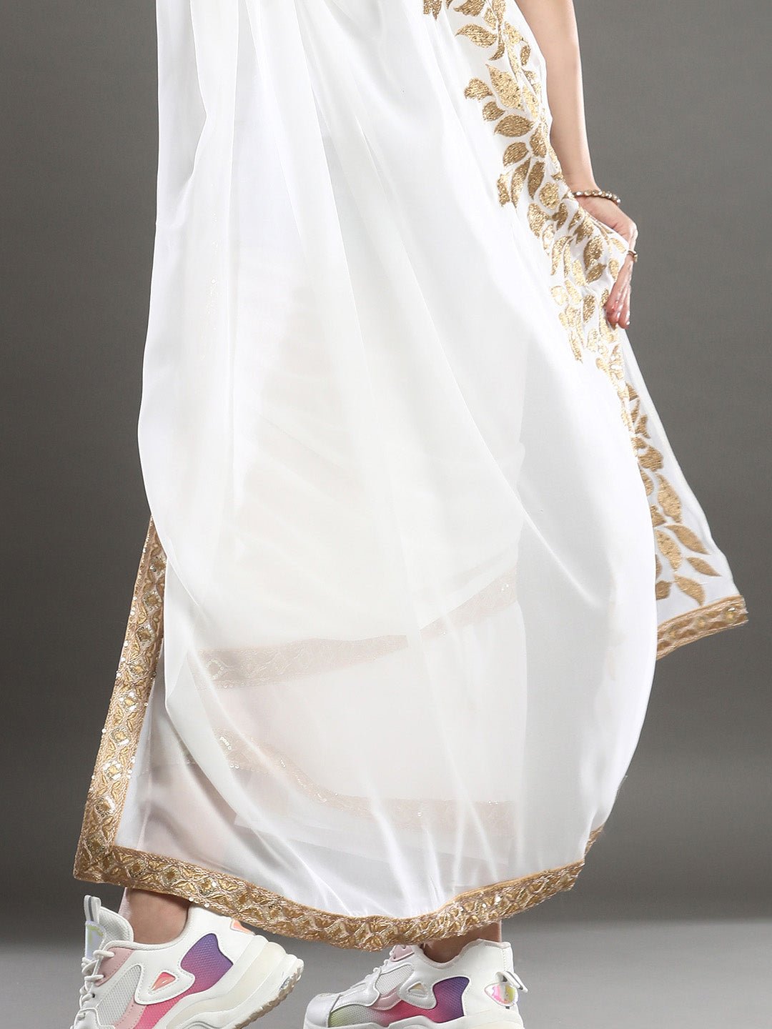 Off-White : Designer Partywear Saree - Ressa