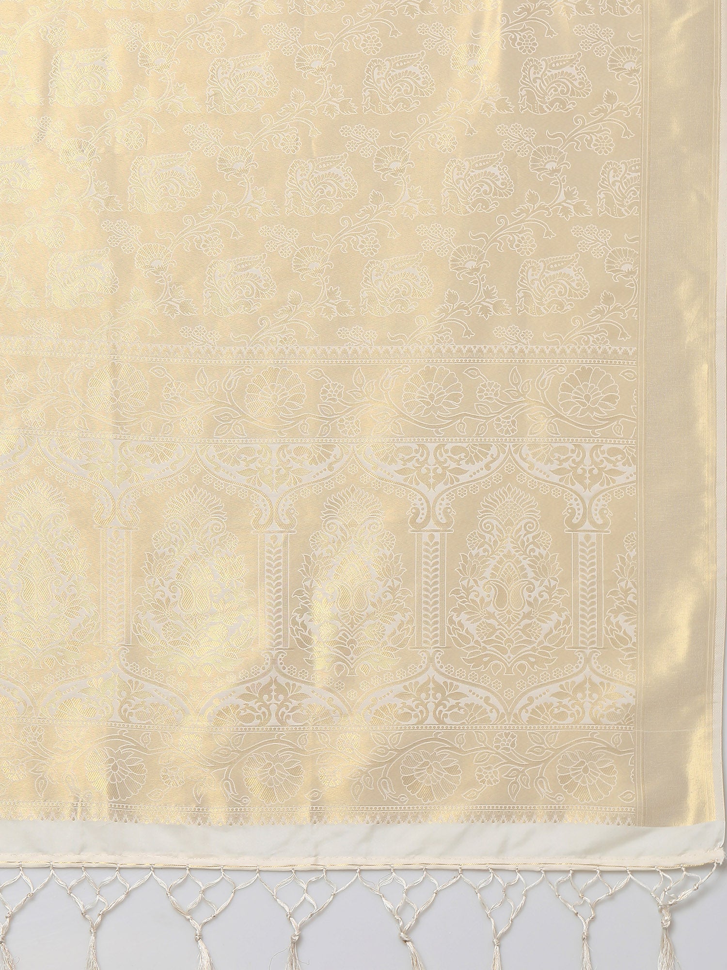 Off-White Kanjivaram Silk Saree - Ressa