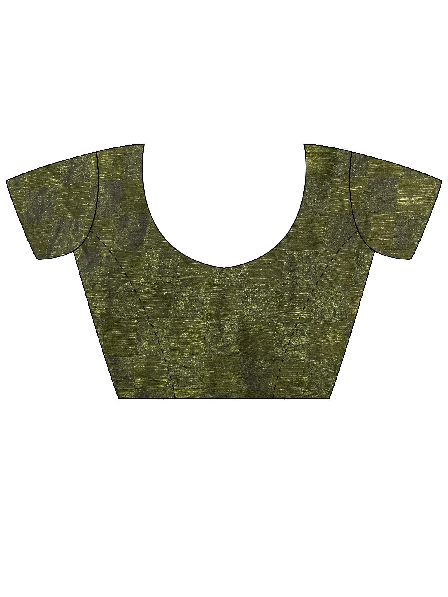 Olive Green Chiffon Saree - Ressa