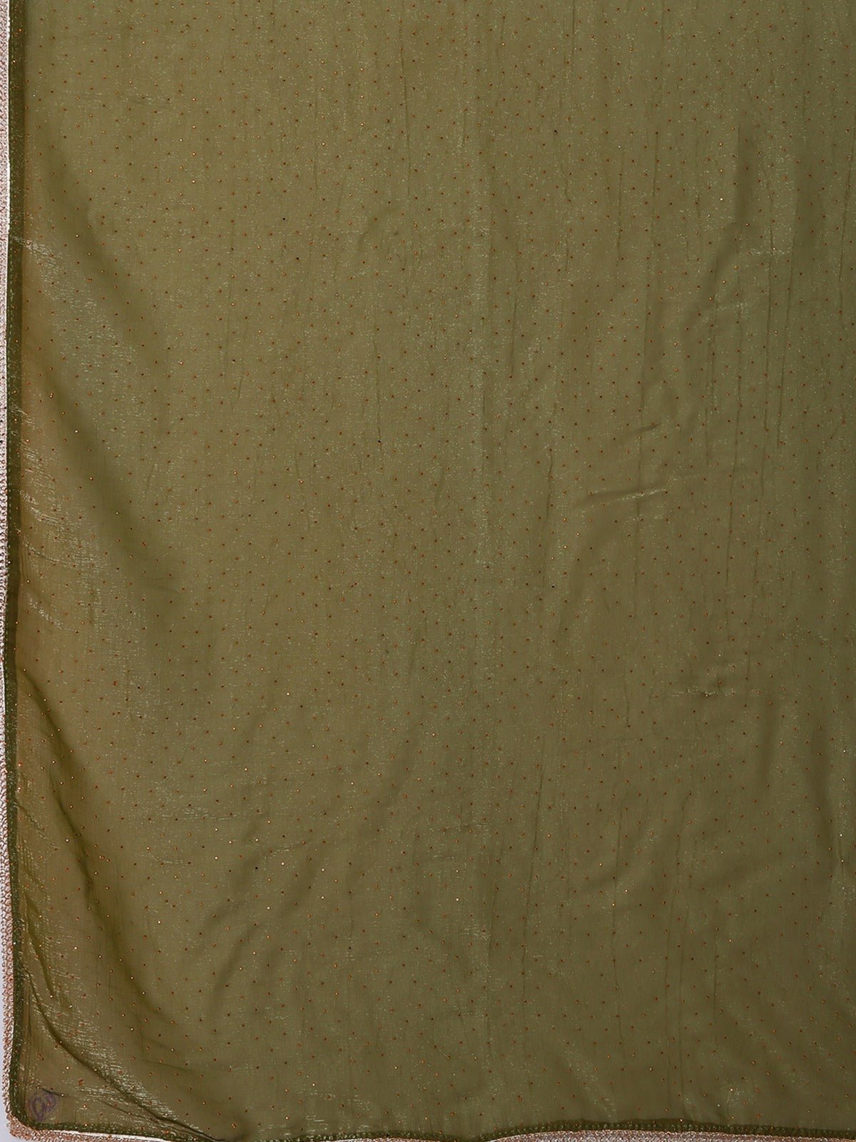 Olive Green Chiffon Saree - Ressa