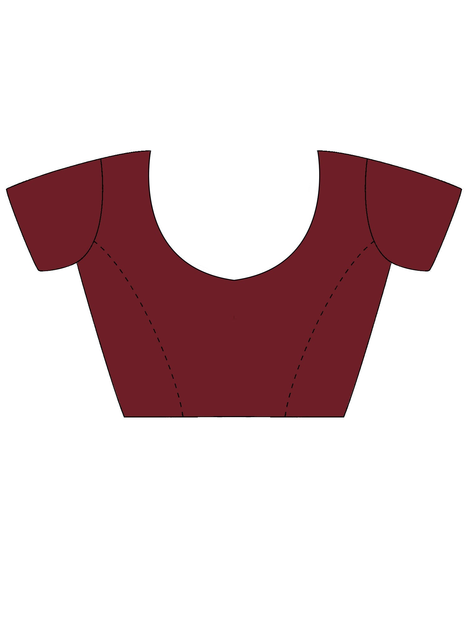 Ombre Rust Maroon Chiffon Saree - Ressa