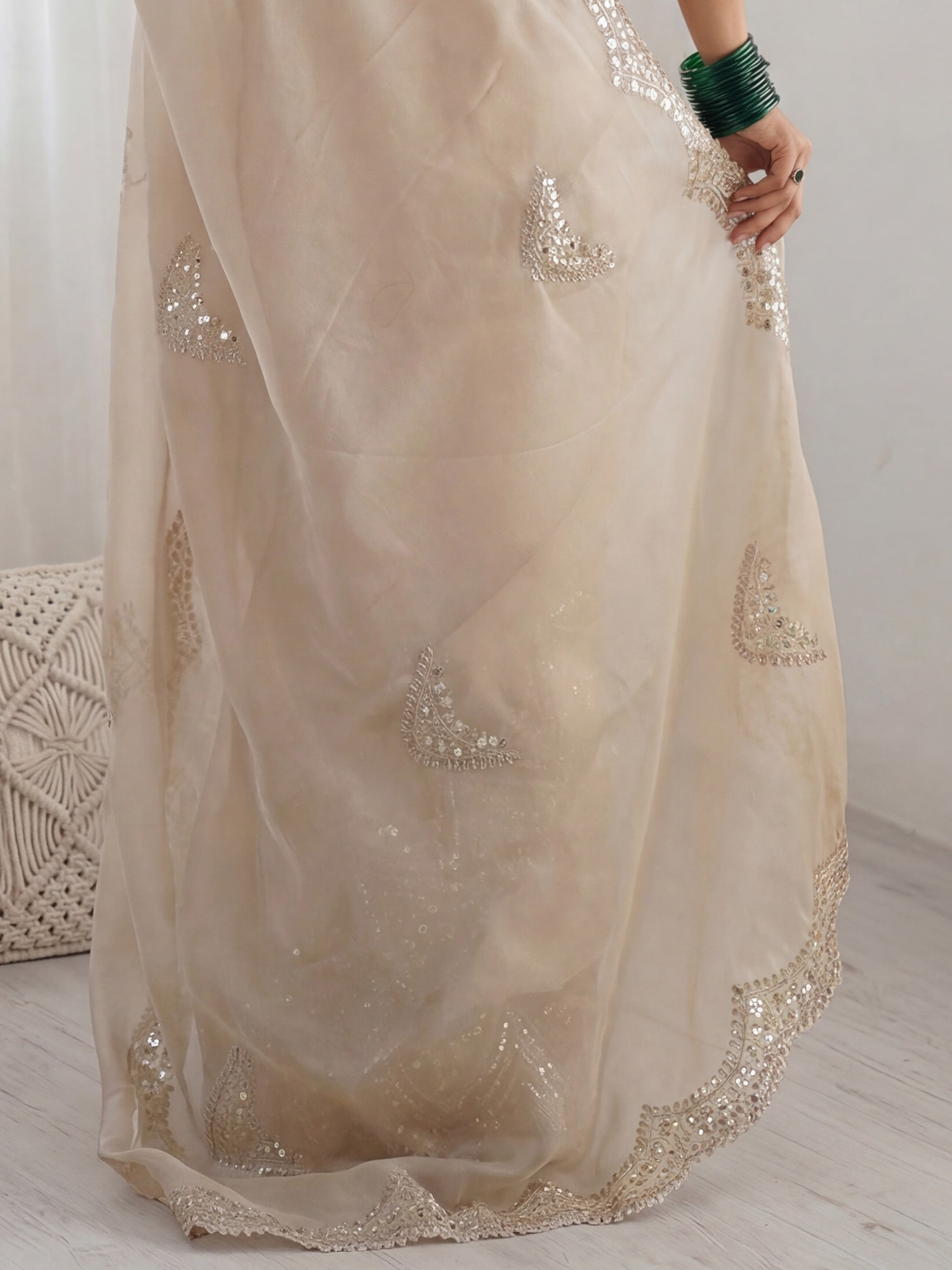 Organza Silk : Cutwork Border Saree - Ressa
