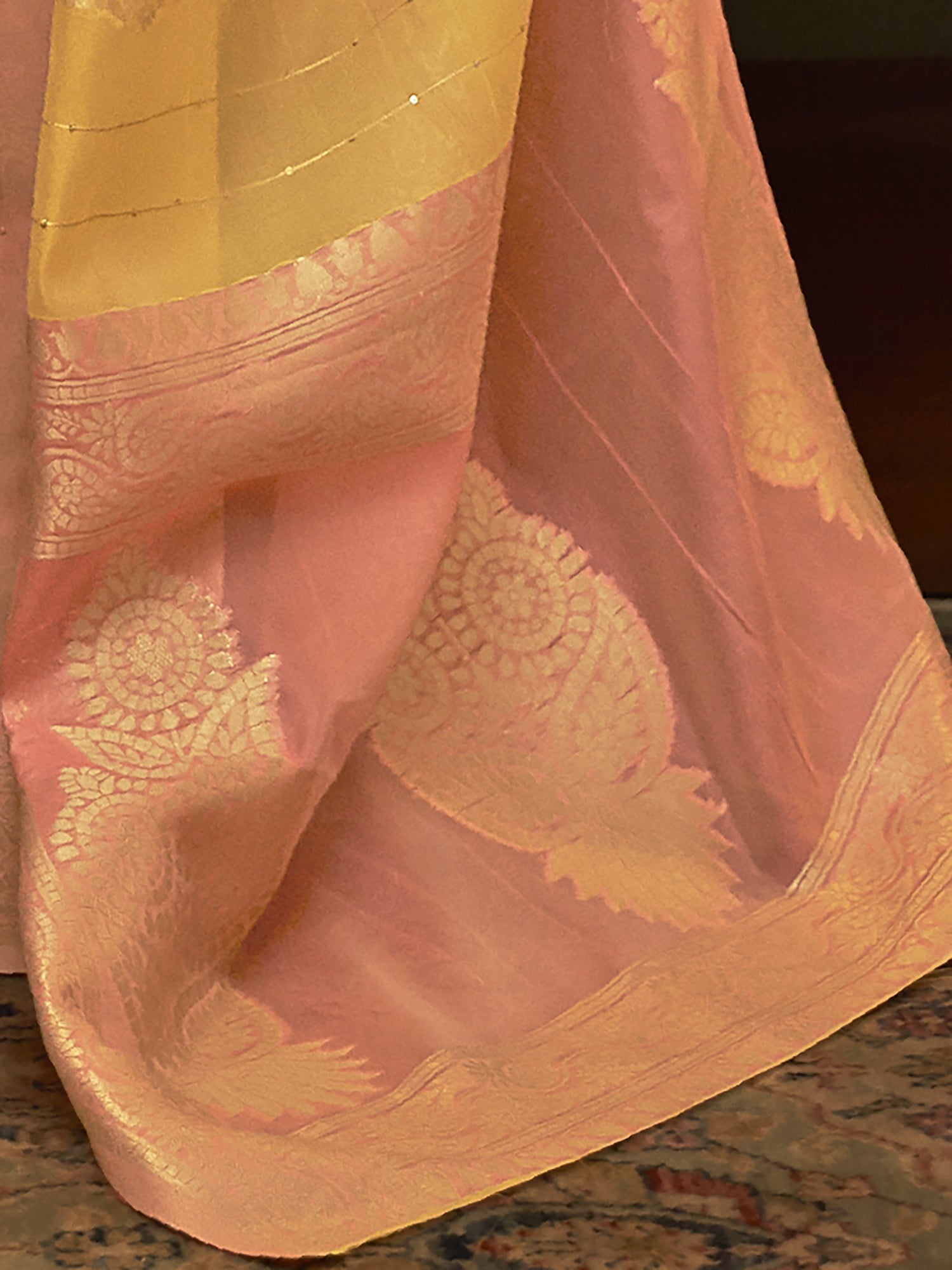 Pastel Multi-Color organza Saree - Ressa