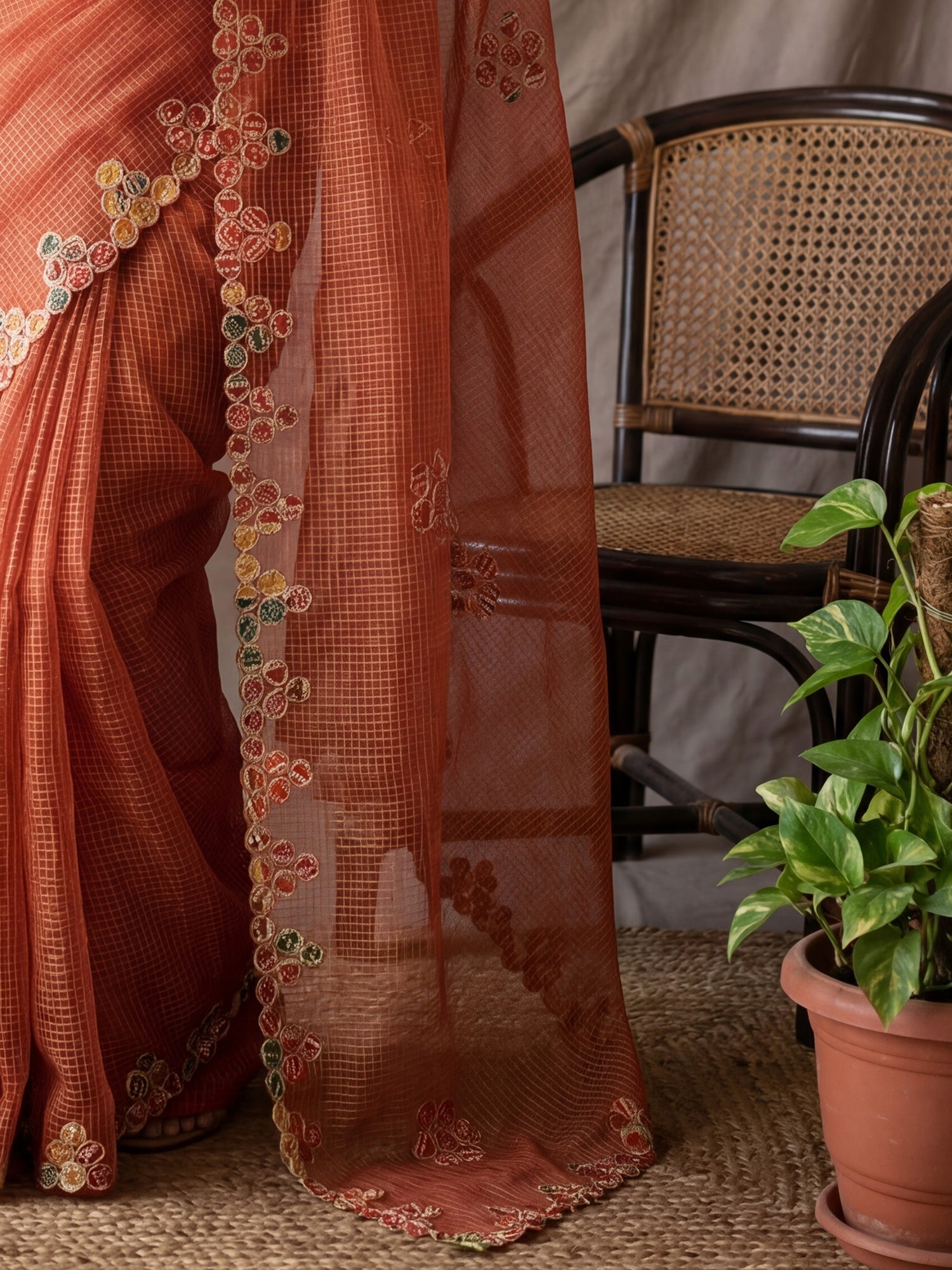 Pastel Pink Tissue Silk Saree with Zari Stripes - Ressa