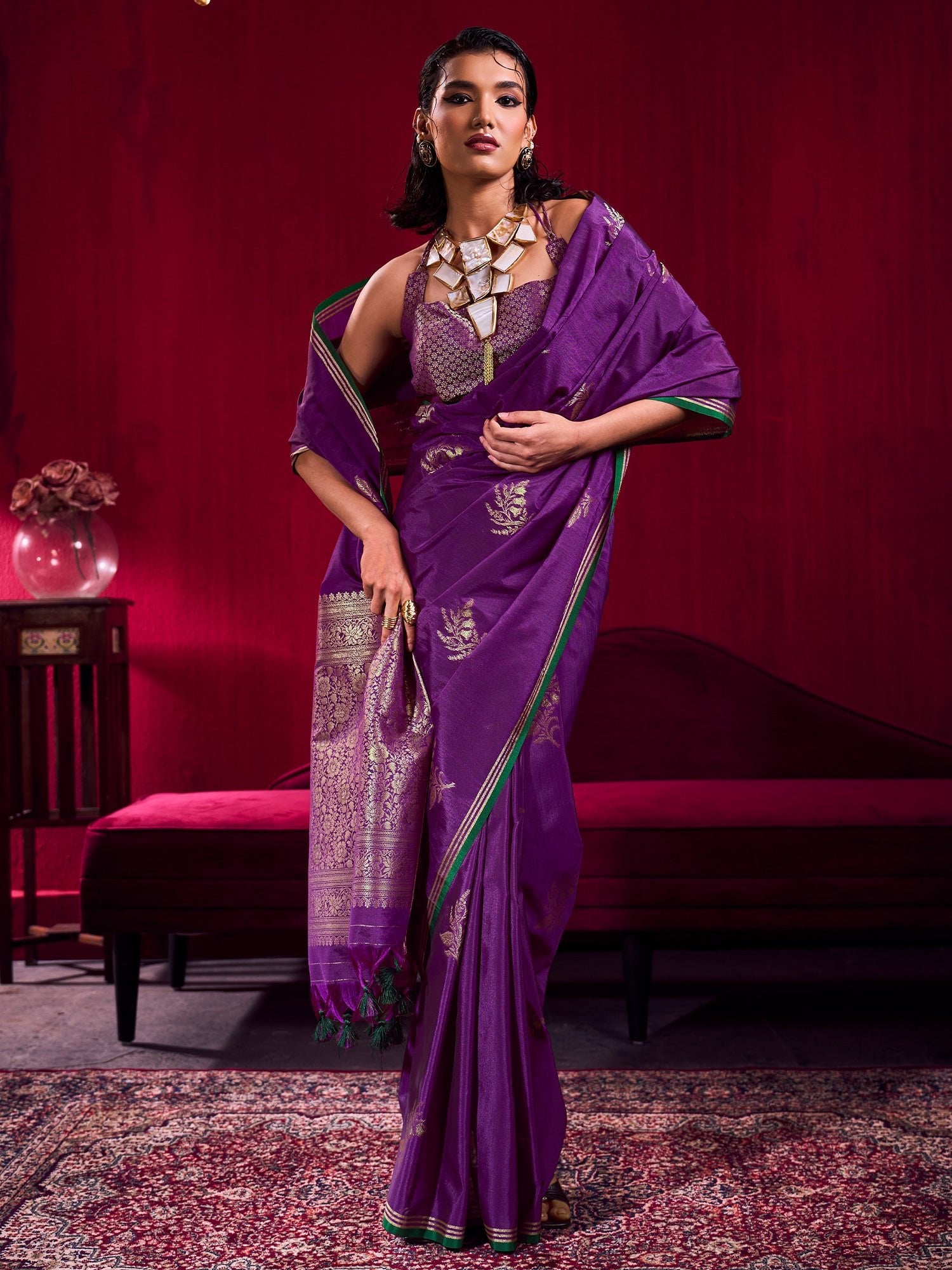 Pastel VoiletTissue Silk Saree with Zari Stripes - Ressa