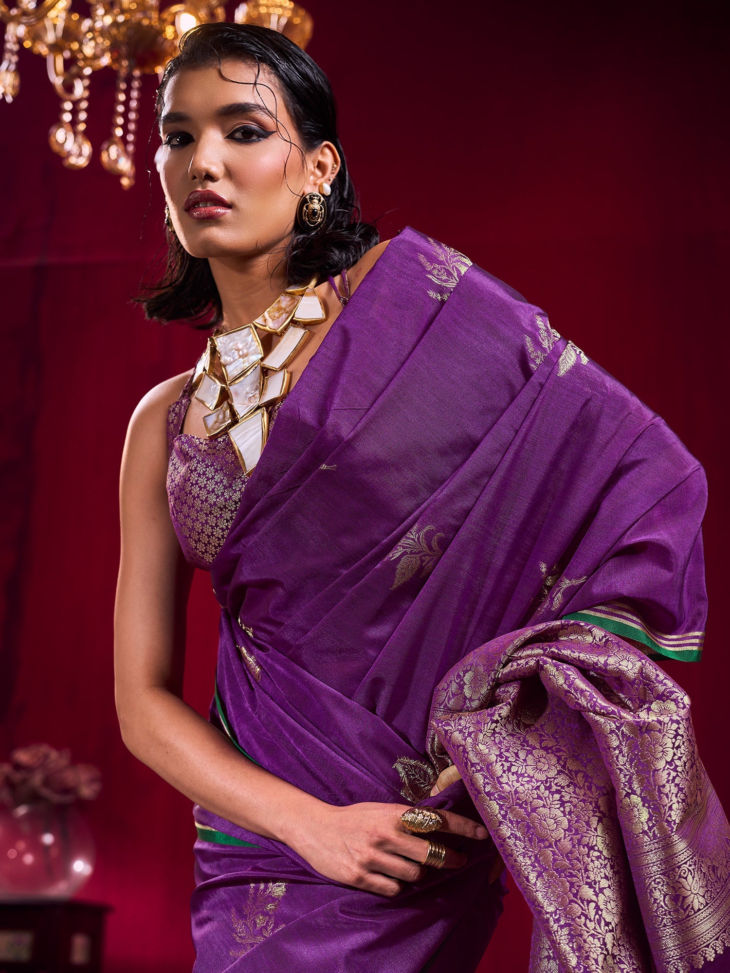 Pastel VoiletTissue Silk Saree with Zari Stripes - Ressa