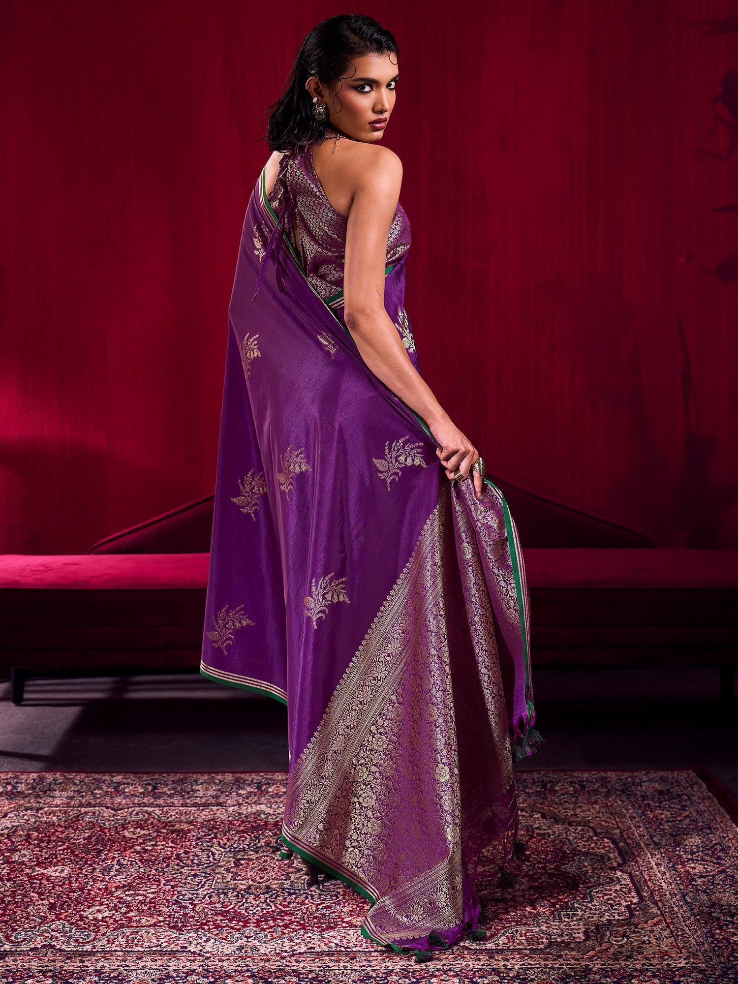 Pastel VoiletTissue Silk Saree with Zari Stripes - Ressa