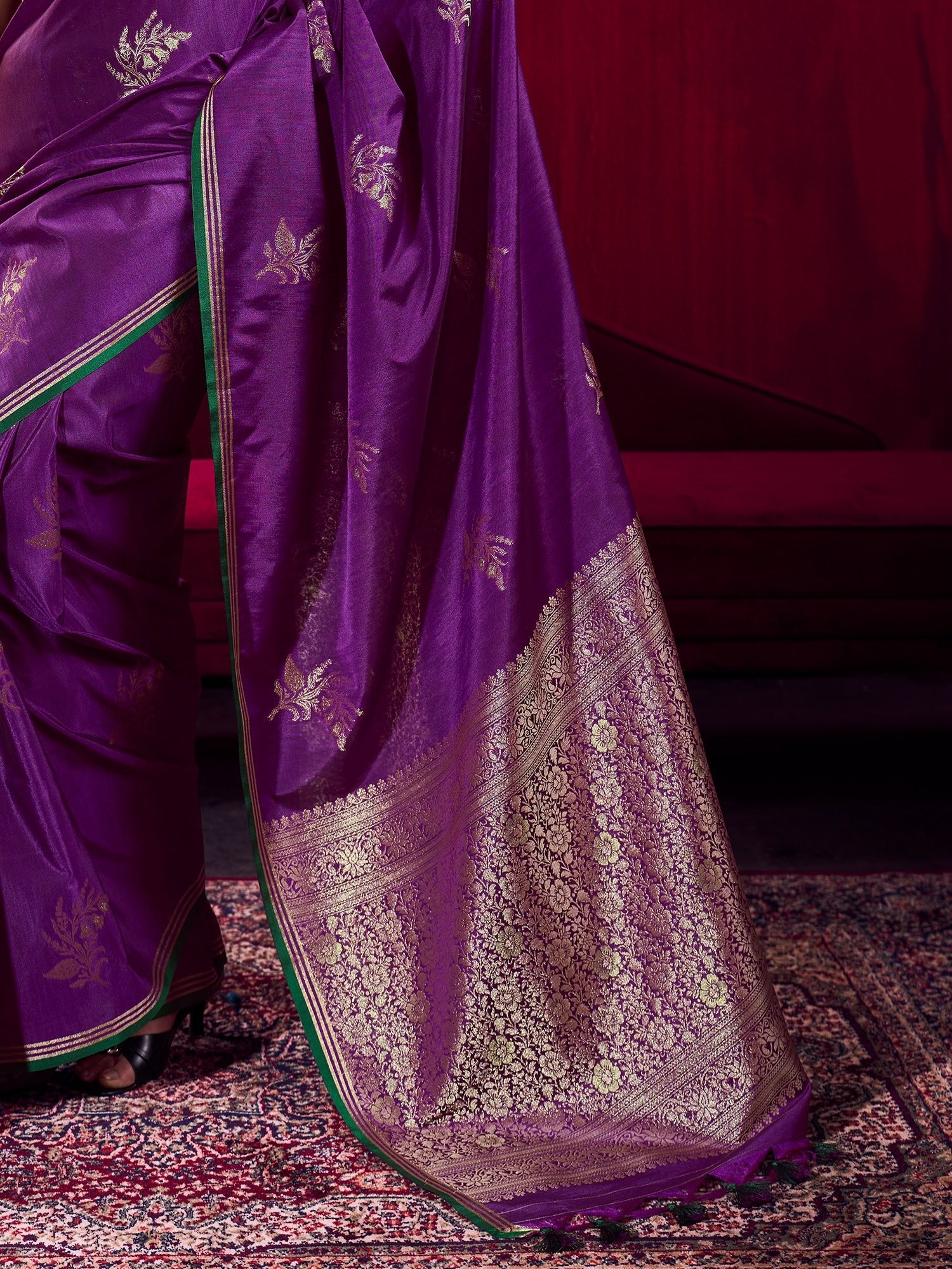 Pastel VoiletTissue Silk Saree with Zari Stripes - Ressa