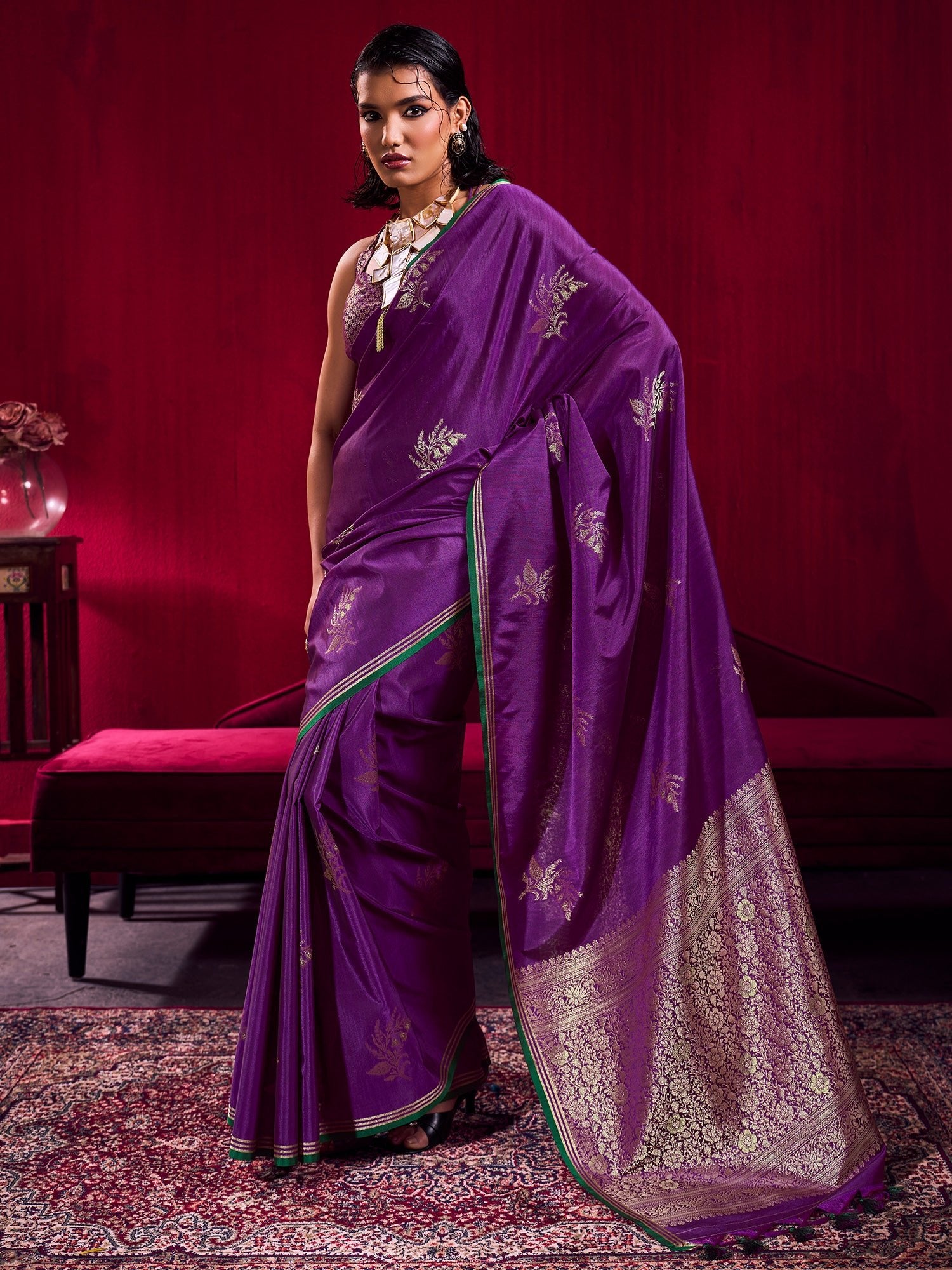 Pastel VoiletTissue Silk Saree with Zari Stripes - Ressa