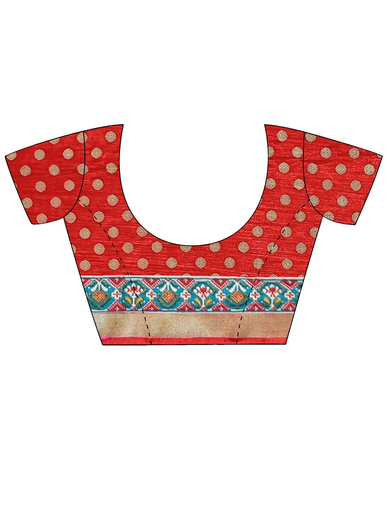 Patola Silk Saree in Bottle Green & Red with Patola Border - Ressa