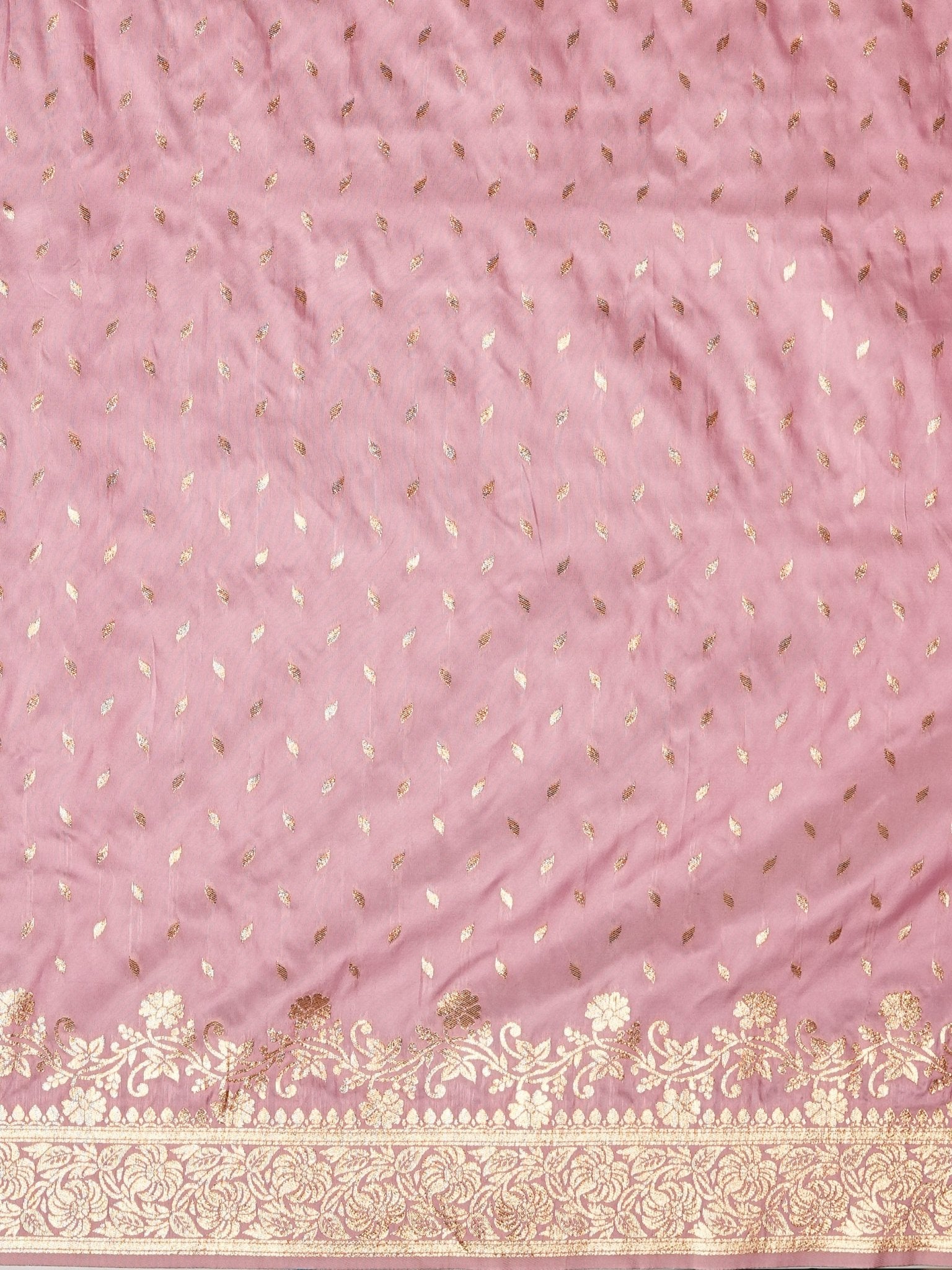 Peach Banarasi Silk Zari Woven Saree - Ressa