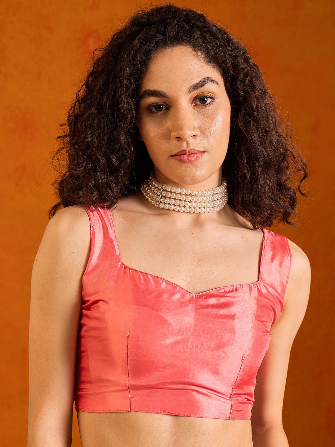 Peach Hand-Painted Georgette Saree - Ressa