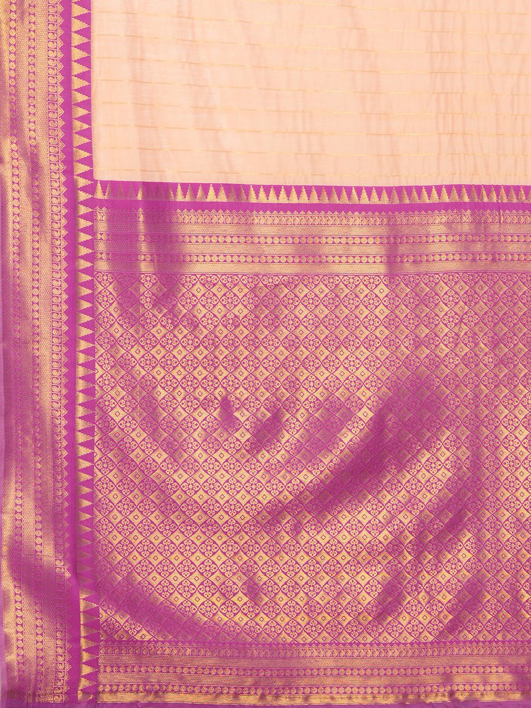 Peach Kanjivaram Silk Saree - Ressa