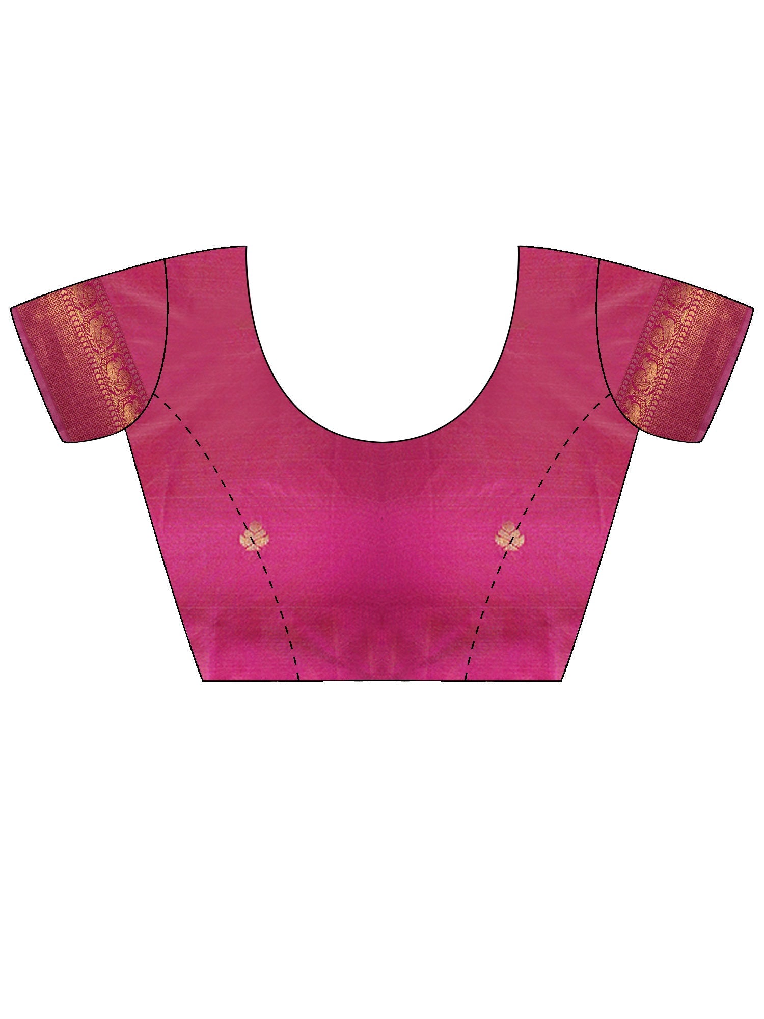 Peach Pink Banarasi Woven Silk Saree - Ressa
