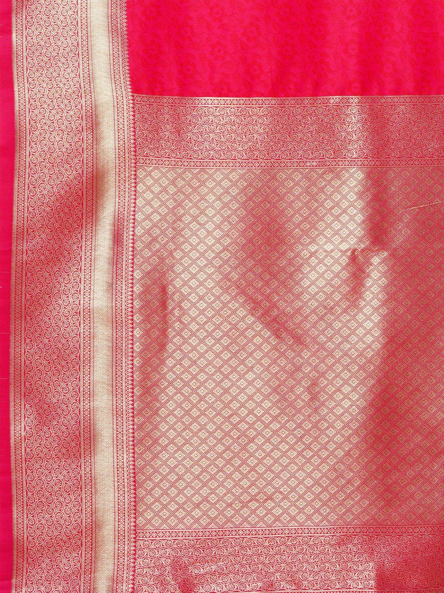 Pink Banarasi Silk Zari Woven Saree - Ressa