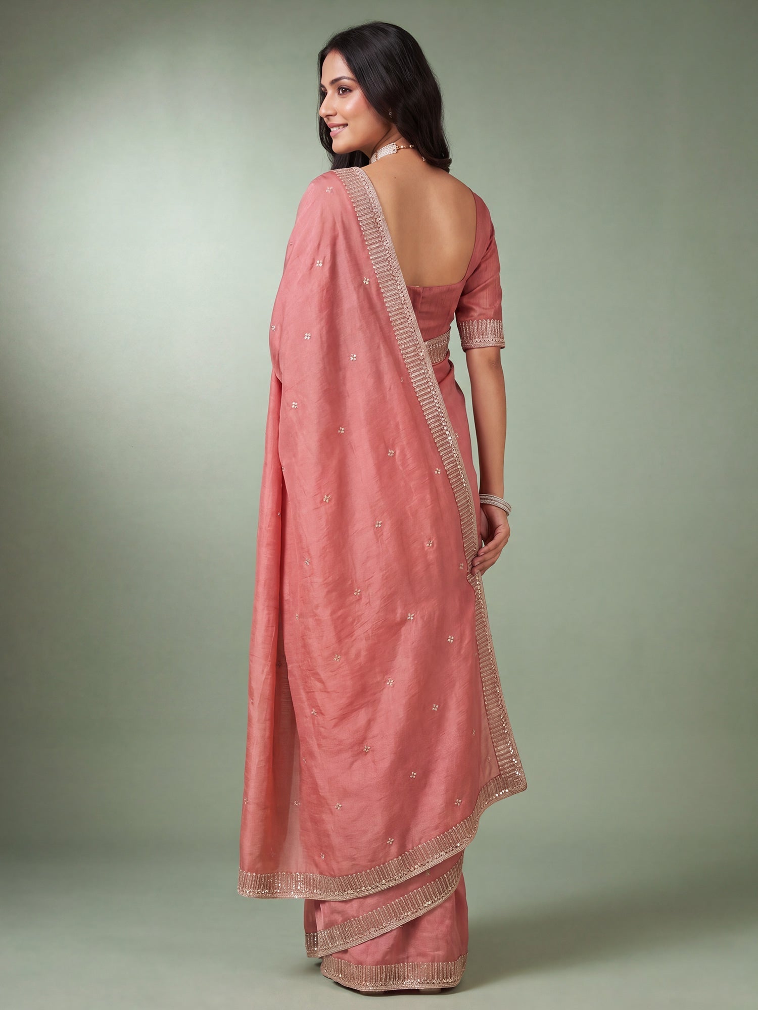 Pink Banarasi Woven Silk Saree - Ressa