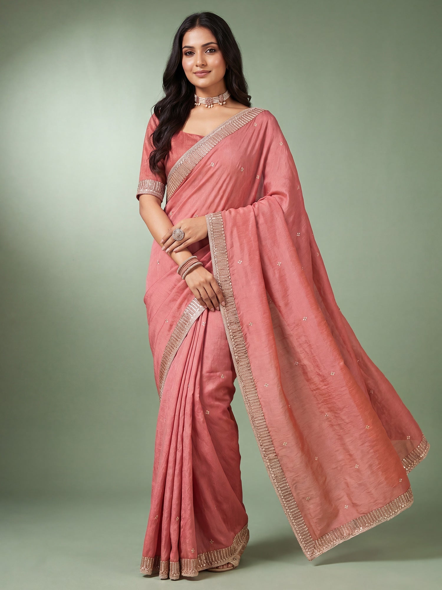 Pink Banarasi Woven Silk Saree - Ressa