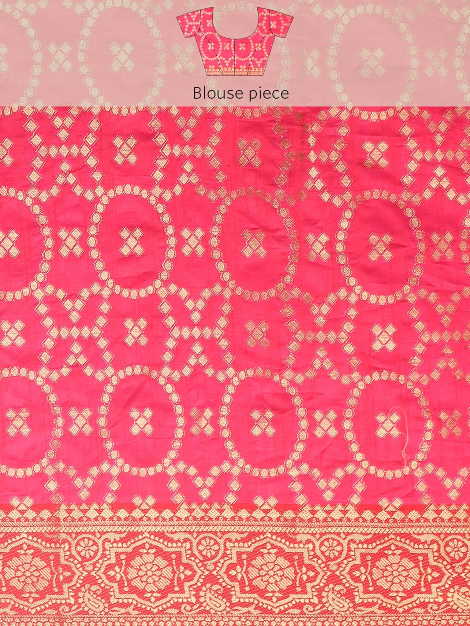 Pink Bandhani Silk Saree - Ressa