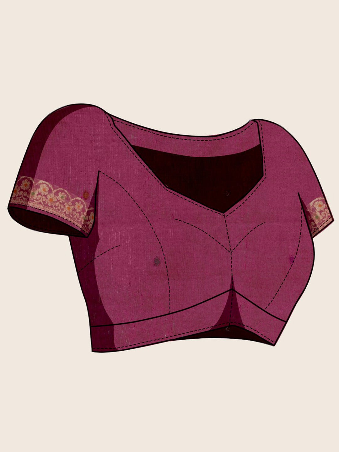 Pink Cotton Banarasi Silk Saree - Ressa
