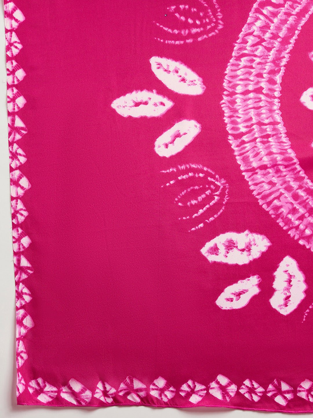 Pink Crepe Tie Dye Printed Saree - Ressa