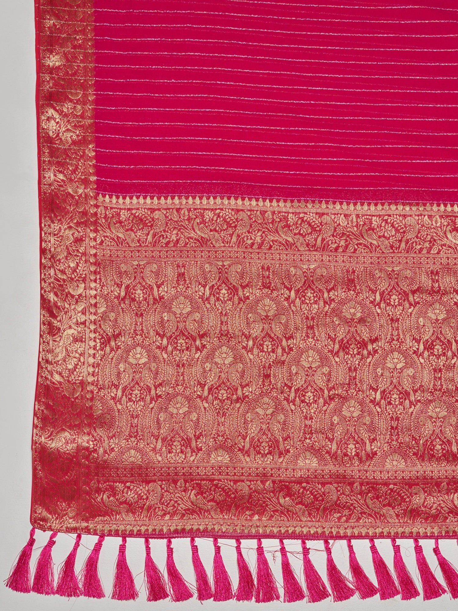 Pink Floral Georgette Saree - Ressa