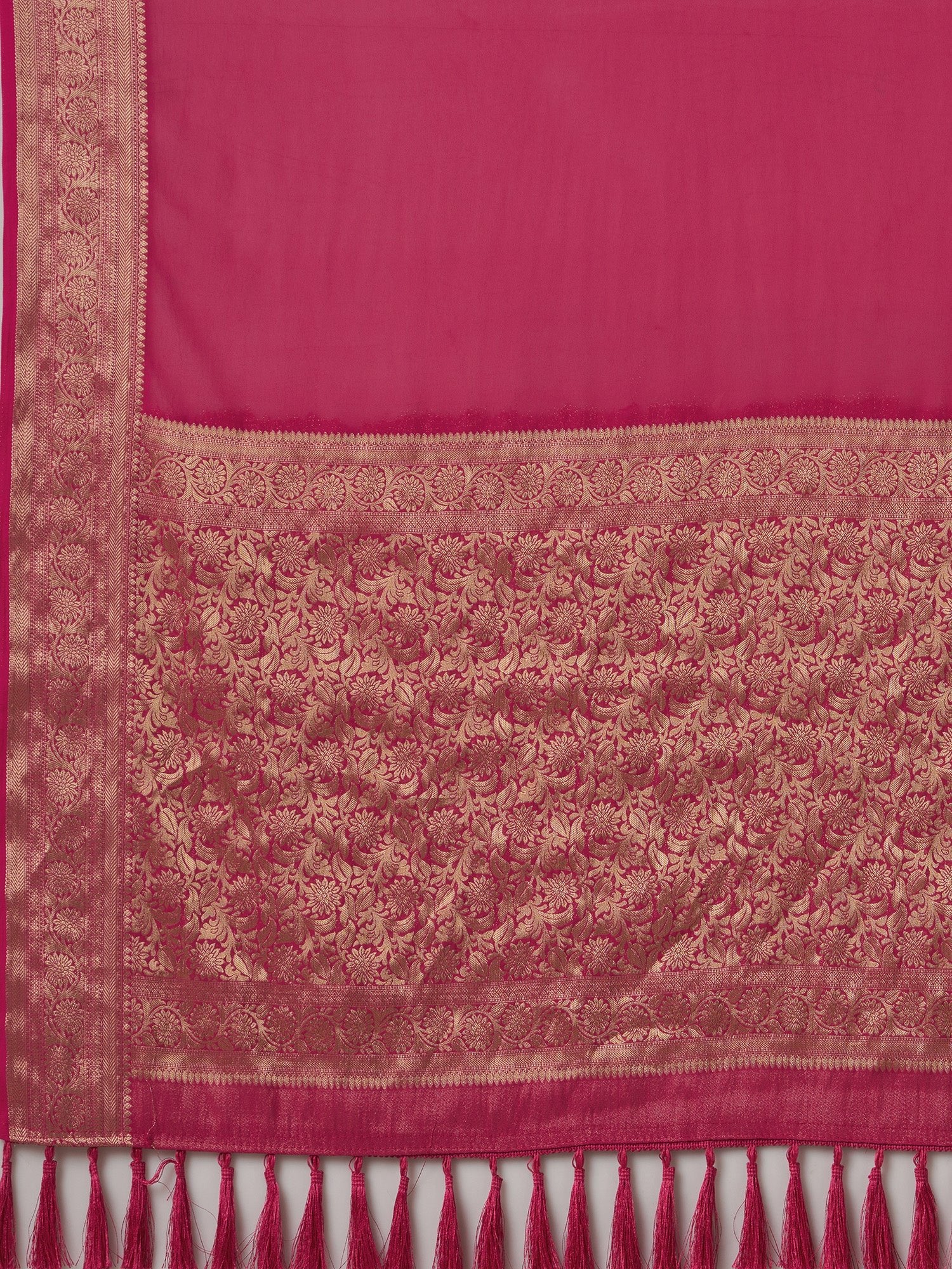 Pink Floral Georgette Saree - Ressa
