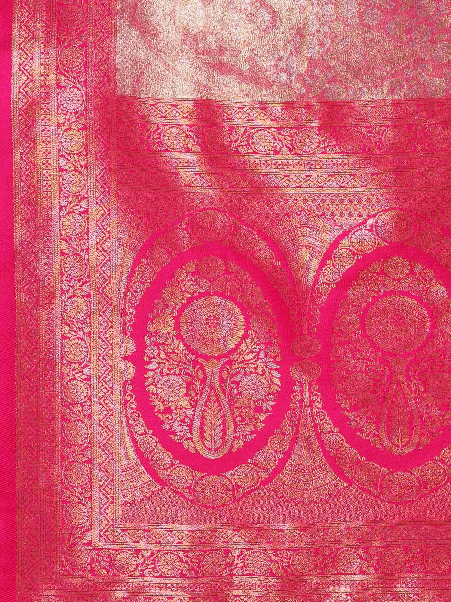 Pink Jari Silk Kanjivaram Saree - Ressa