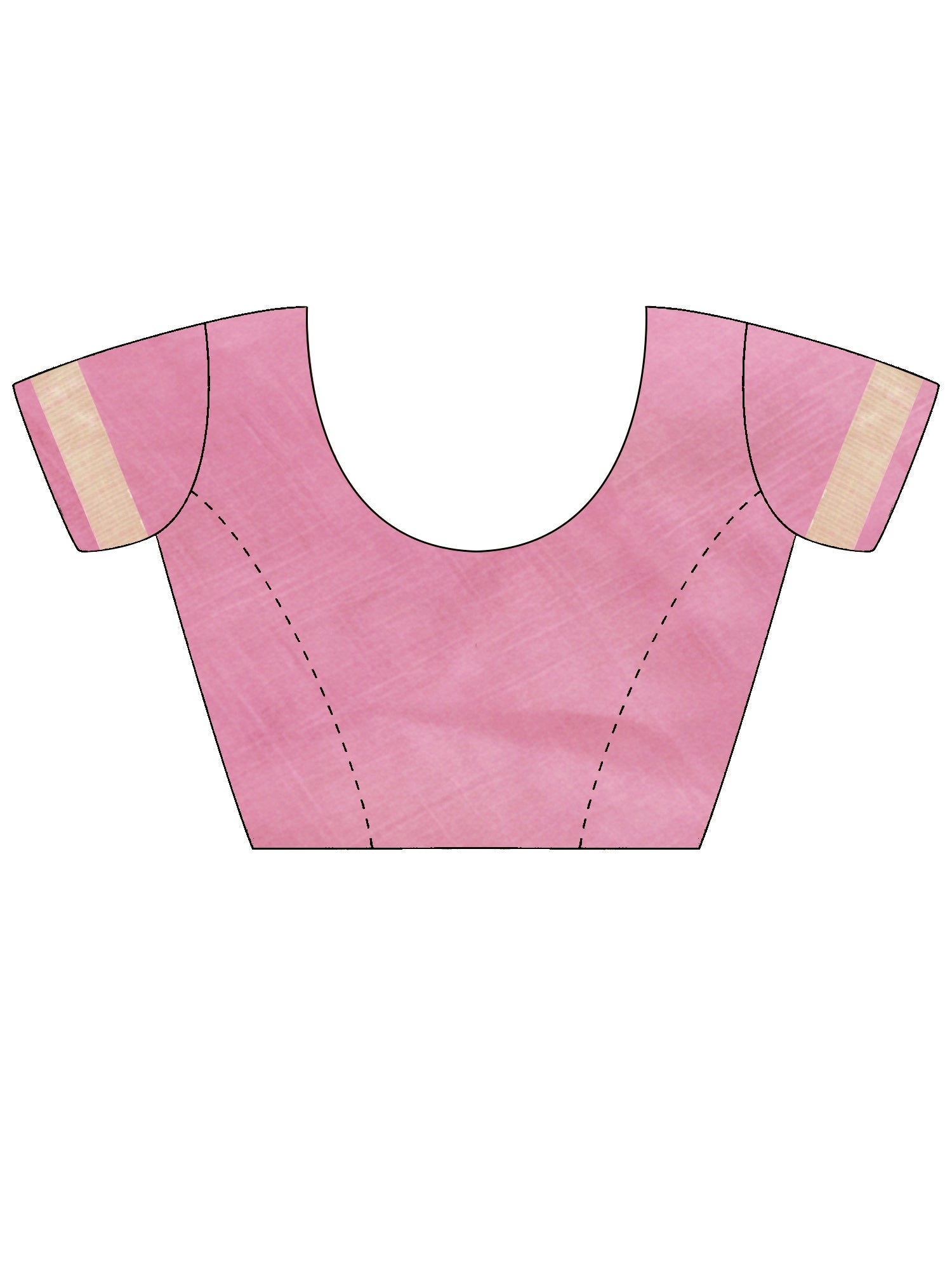Pink Kota Doria Cotton Saree with Gota Patti Border - Ressa