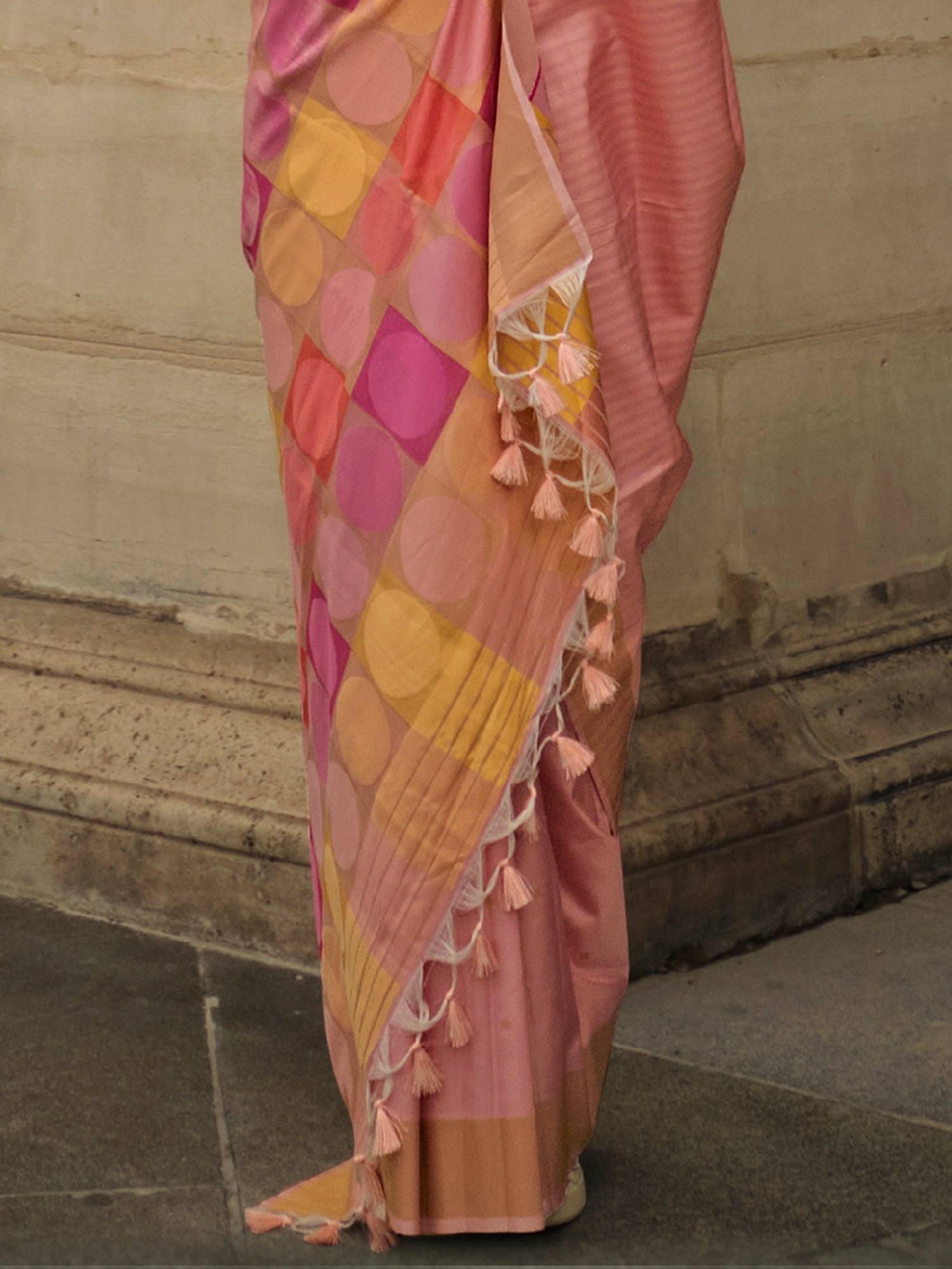 Pink Multi-Color Soft Silk Saree - Ressa