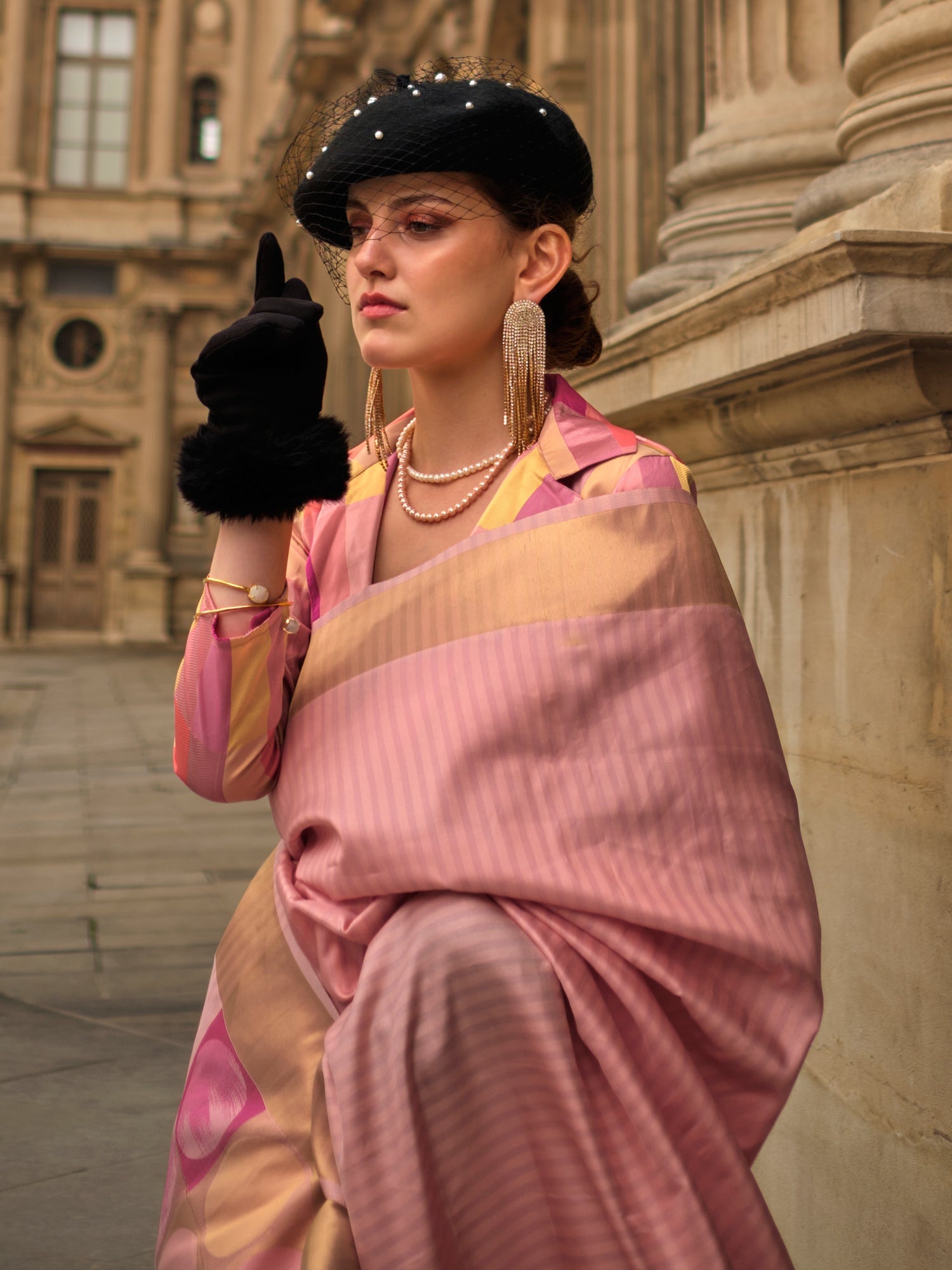 Pink Multi-Color Soft Silk Saree - Ressa