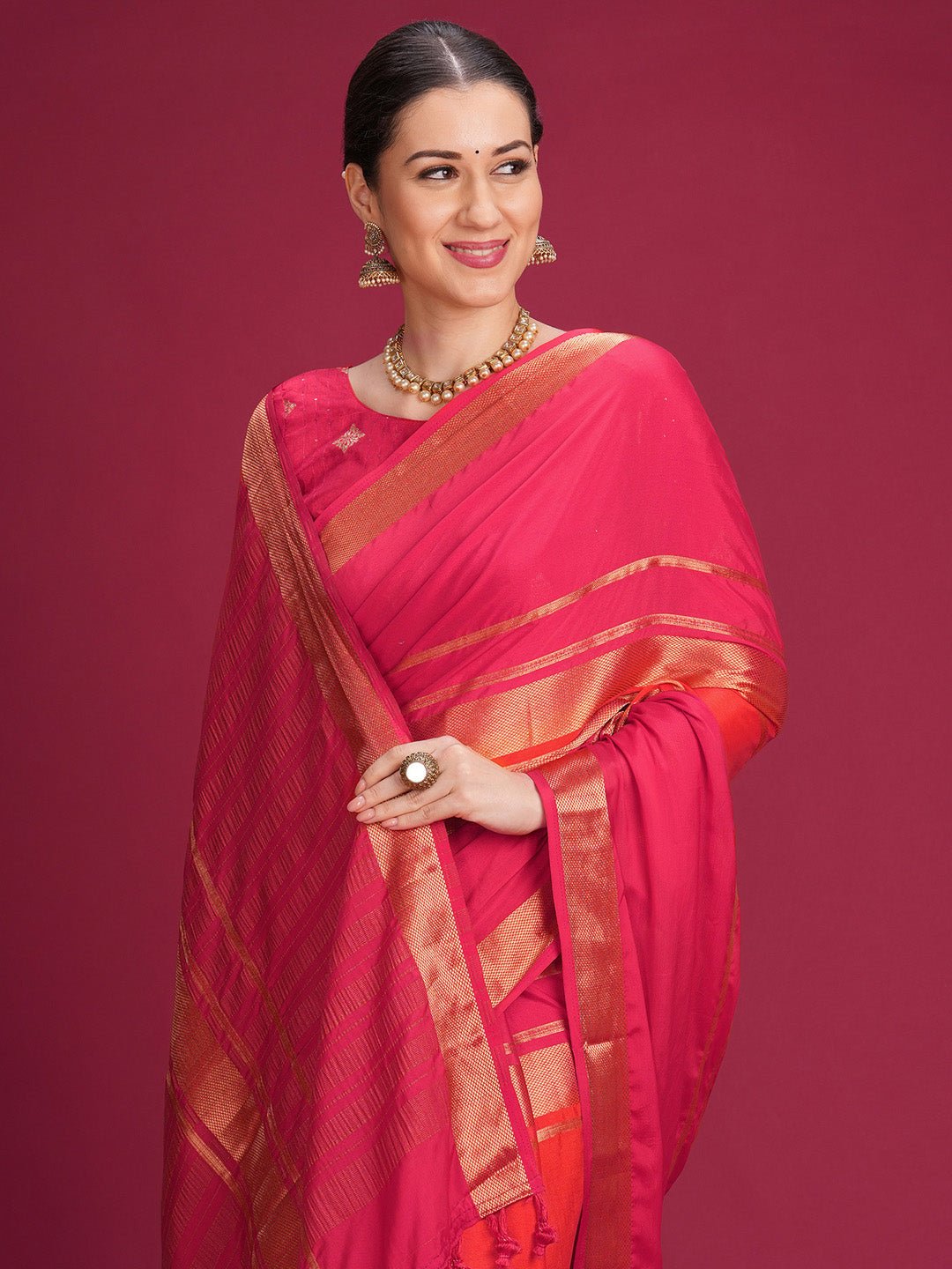 Pink Mysore silk Saree - Ressa