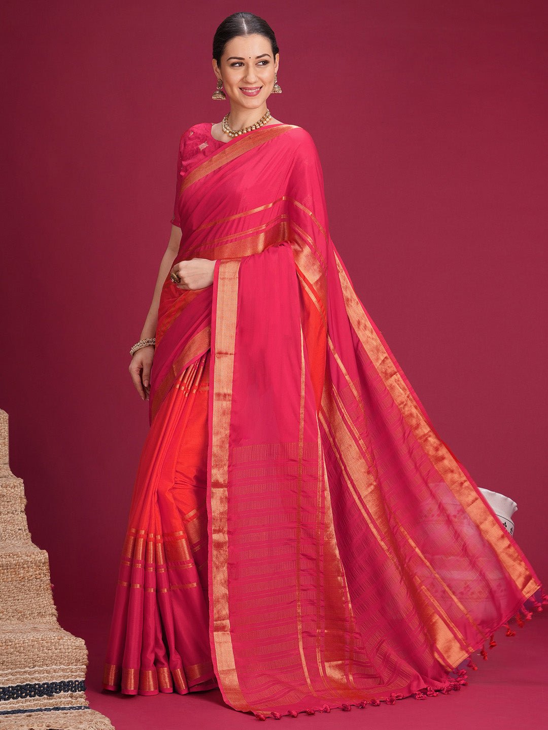 Pink Mysore silk Saree - Ressa
