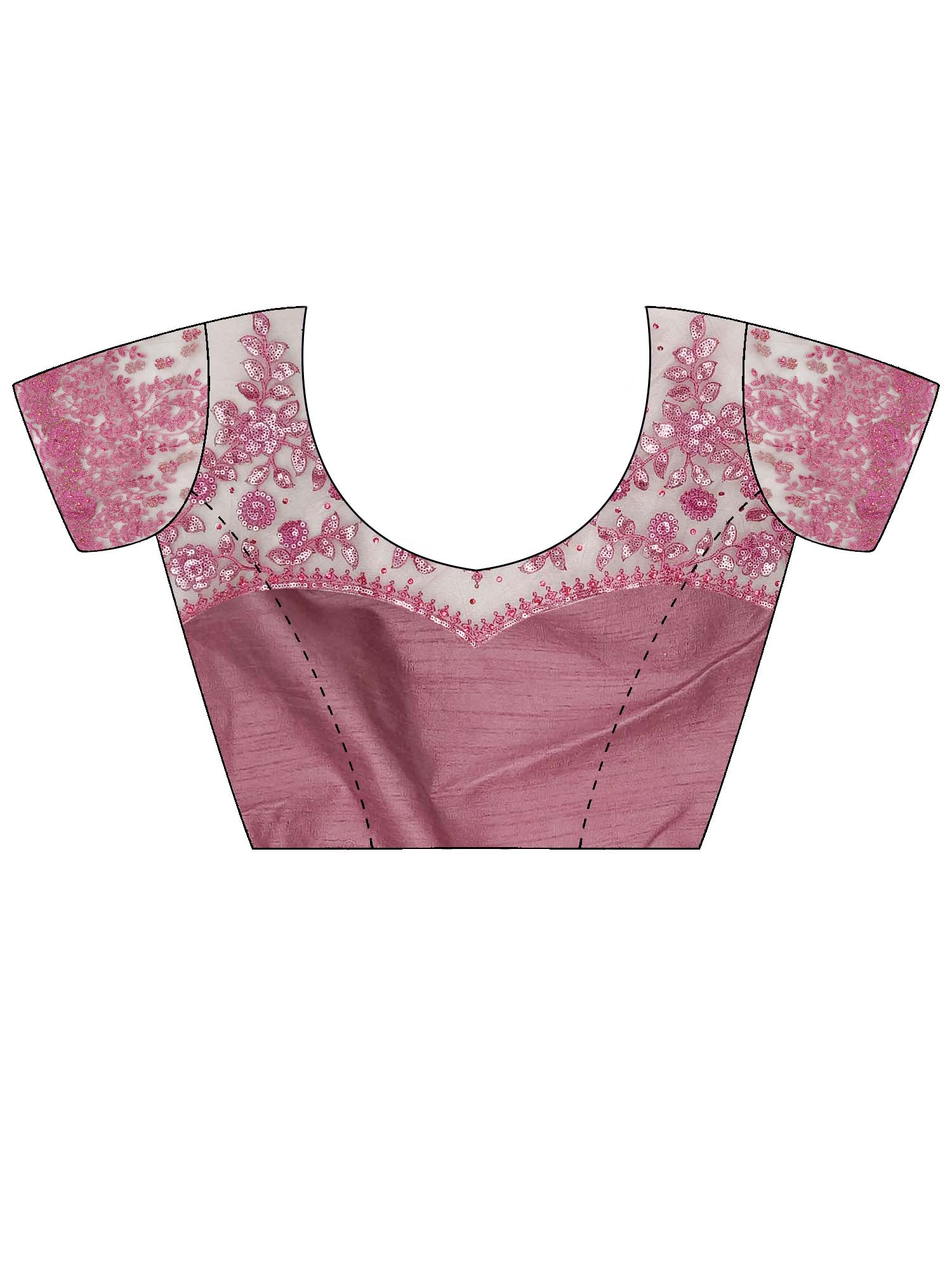Pink Ombre Embellished Saree - Ressa