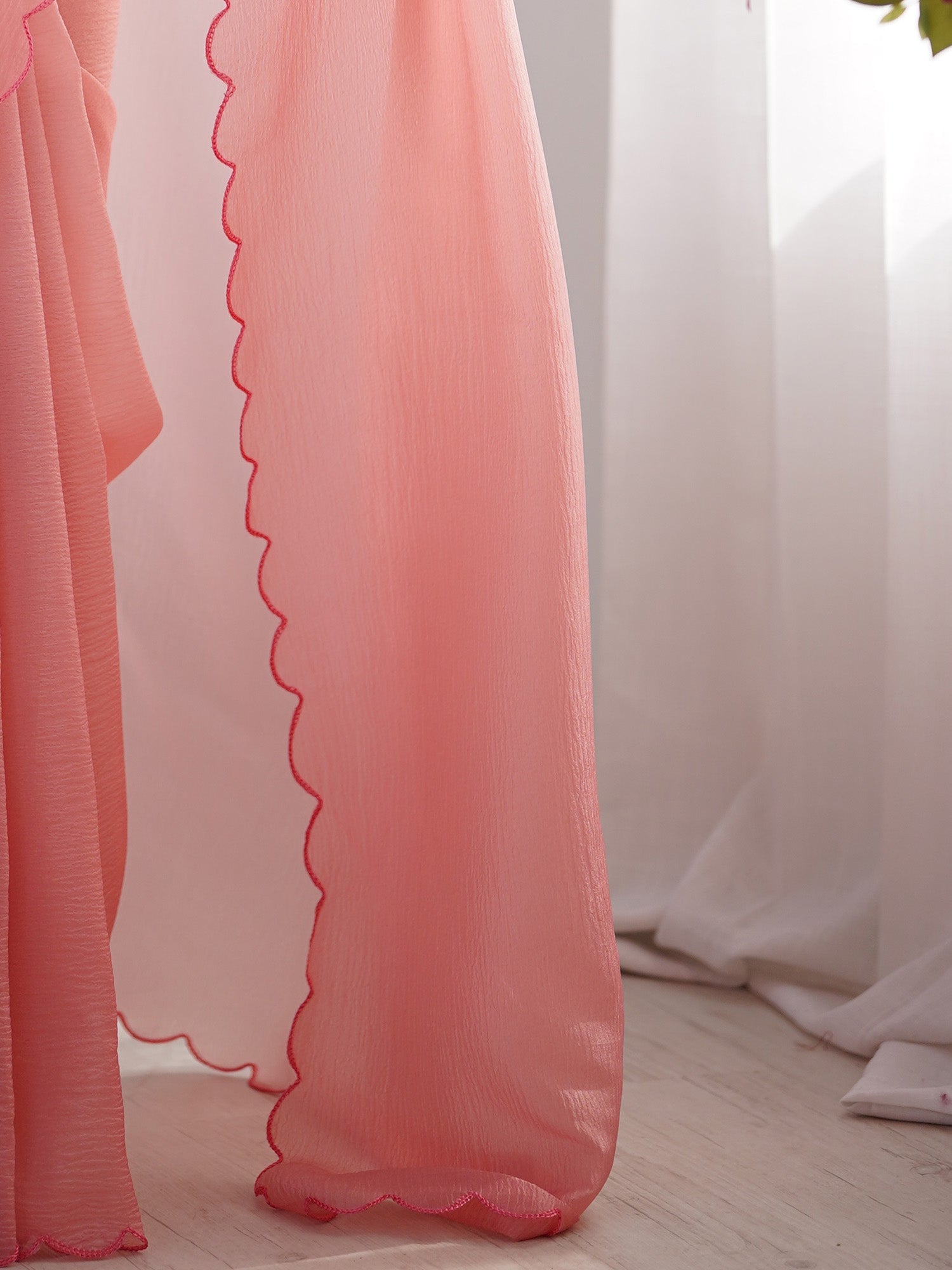 Pink Ombre Georgette Saree - Ressa