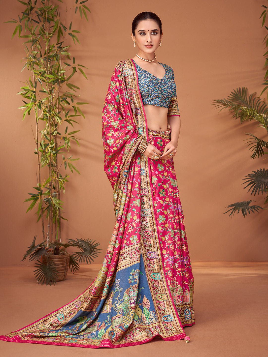 Pink Patola Silk Saree - Ressa