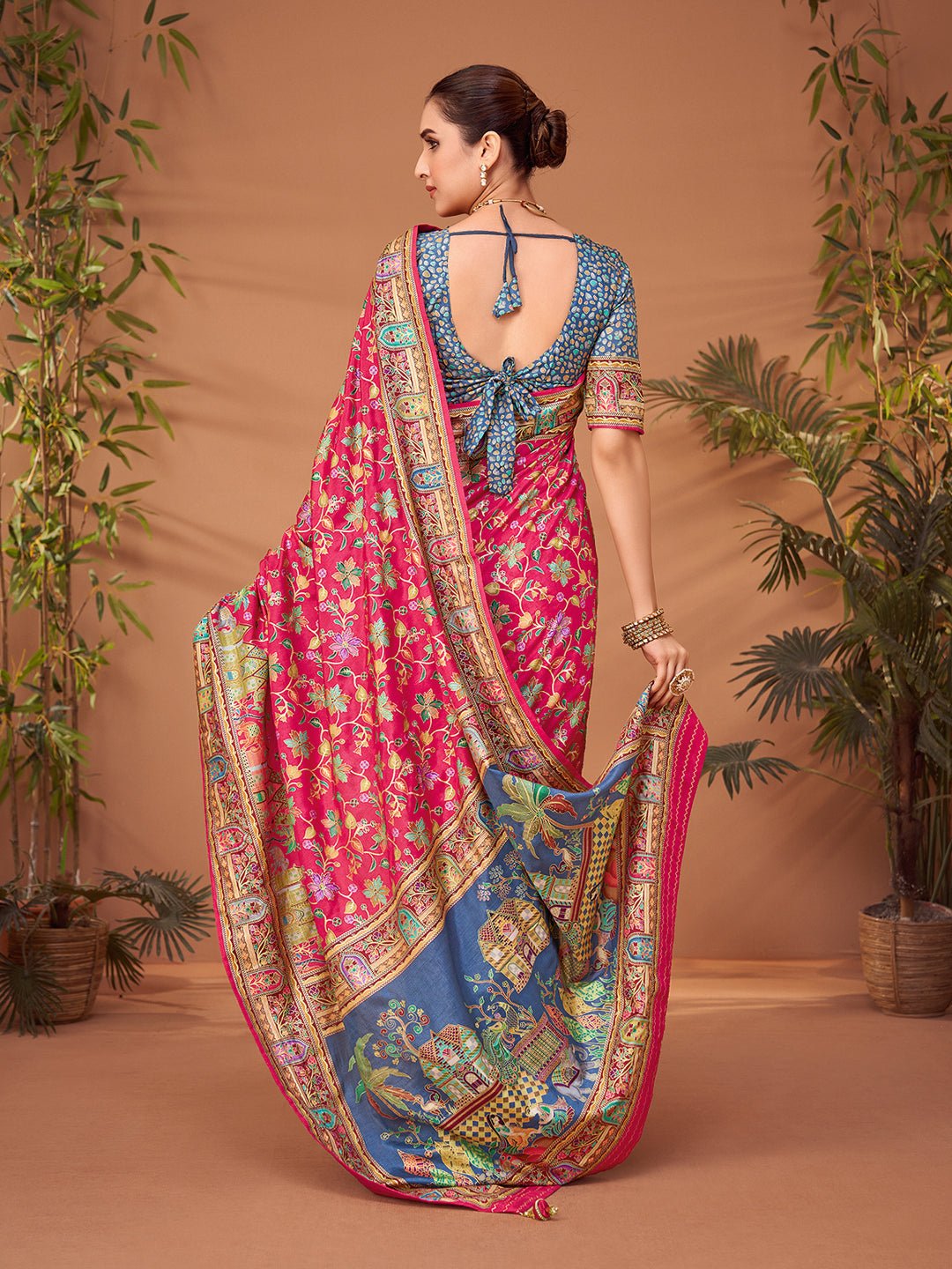Pink Patola Silk Saree - Ressa