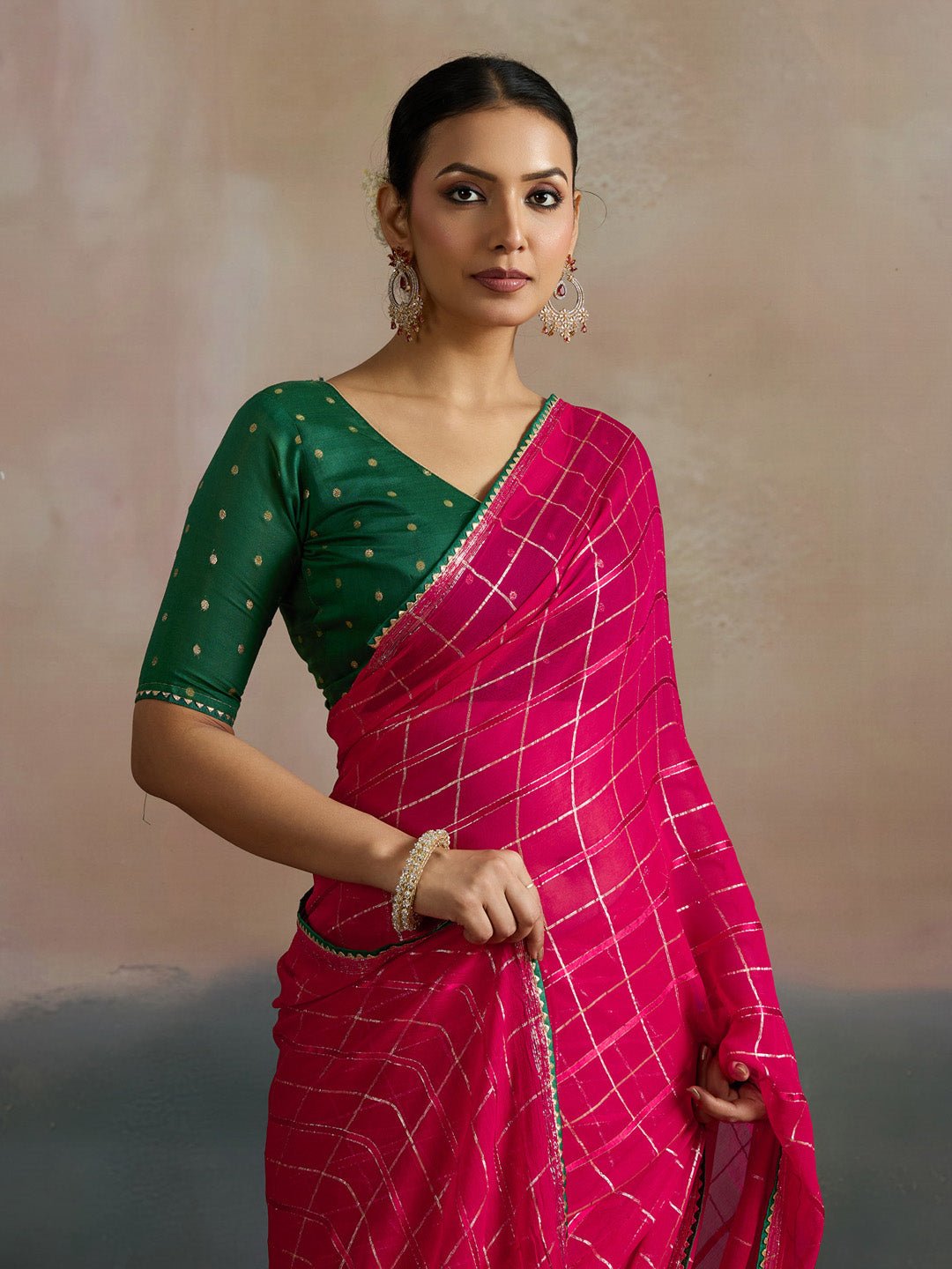 Pink Viscose Silk Zari Woven Saree - Ressa