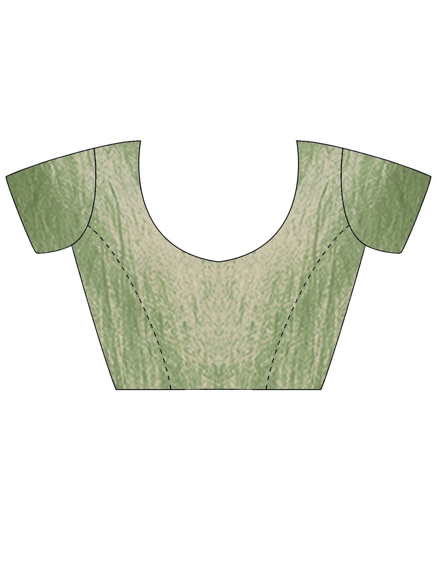 Pistachio Green Tissue Silk Sequin Embroidered Scalloped Border Blouse Saree - Ressa