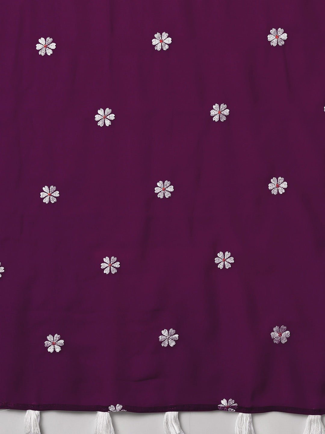 Plum Magenta Georgette Saree - Ressa