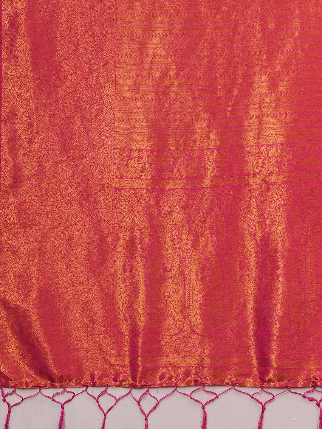 Pink Silk Blend Kanjeevaram Saree - Ressa