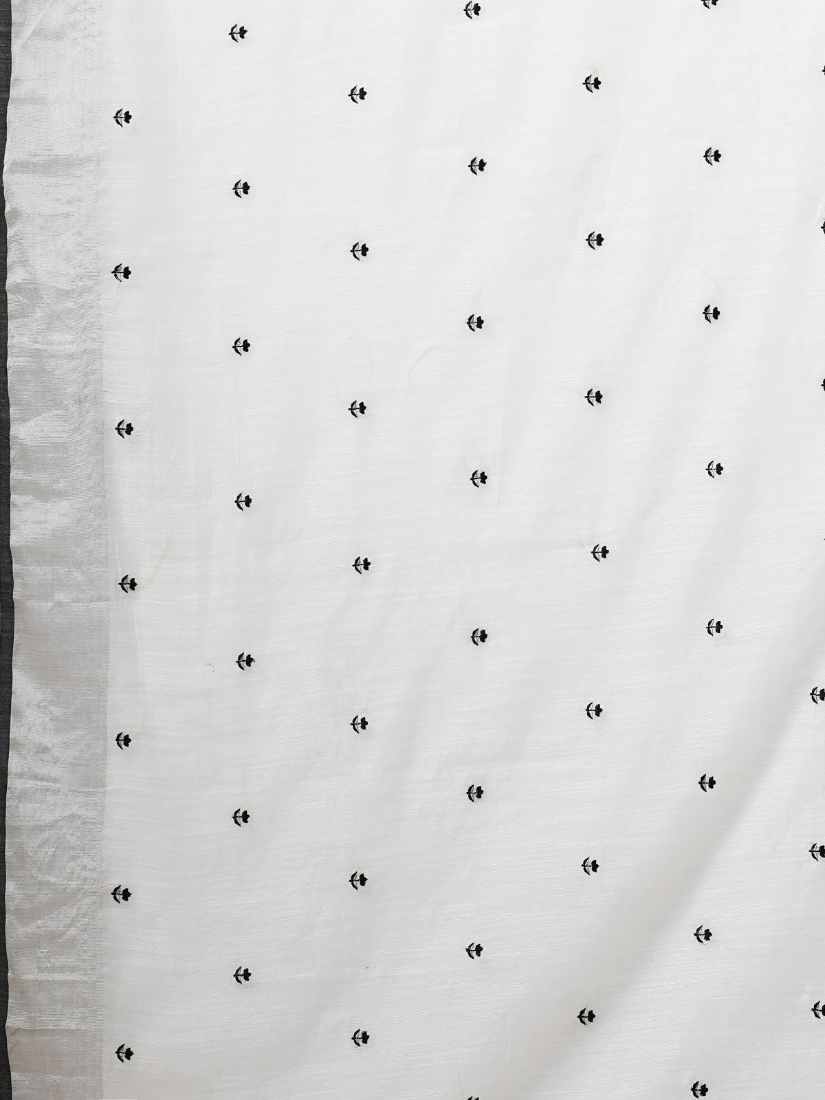 Pure White Cotton Silk Saree - Ressa