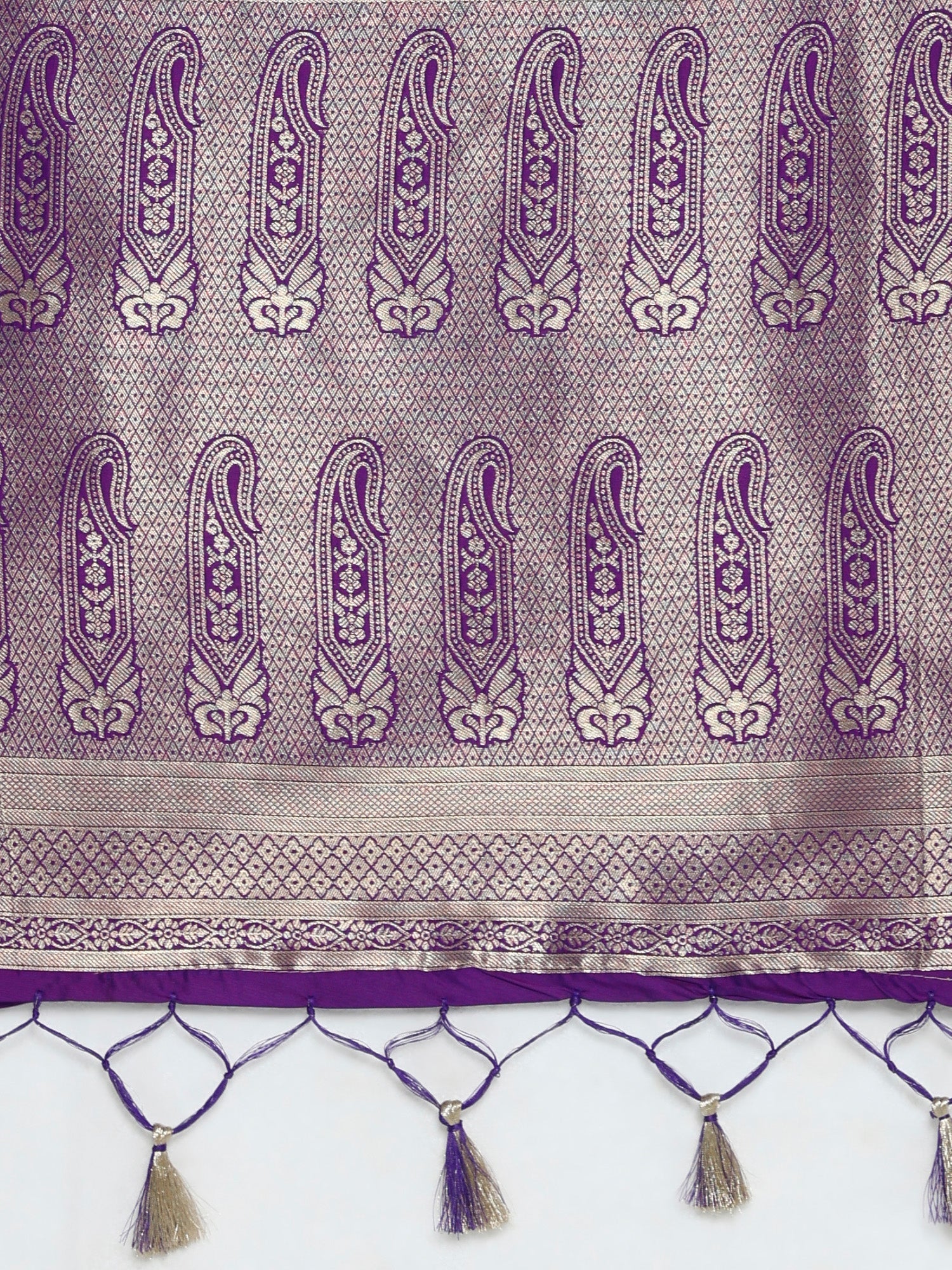 Purple Banarasi Silk Saree - Ressa
