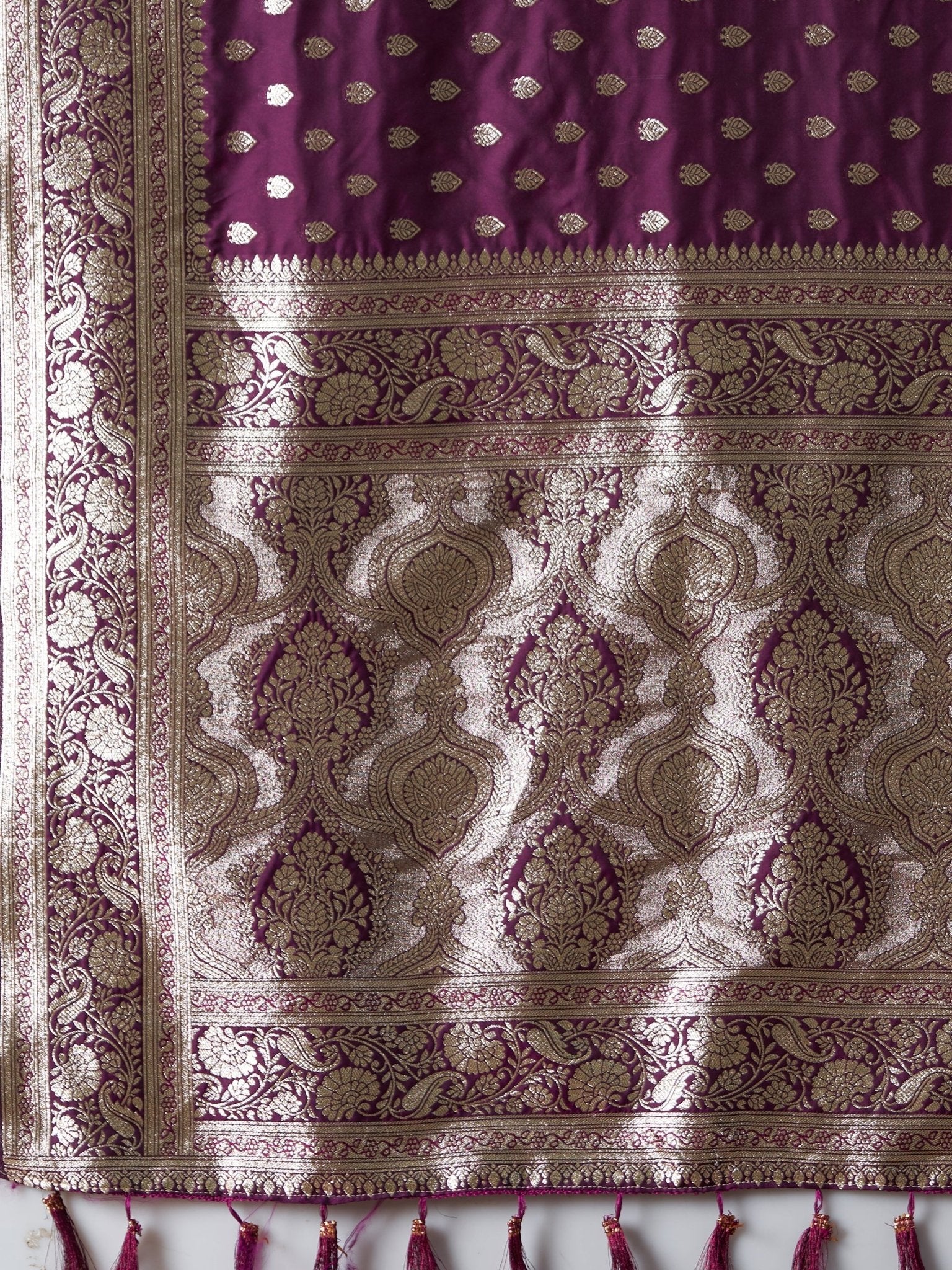 Purple Banarasi Silk Saree - Ressa