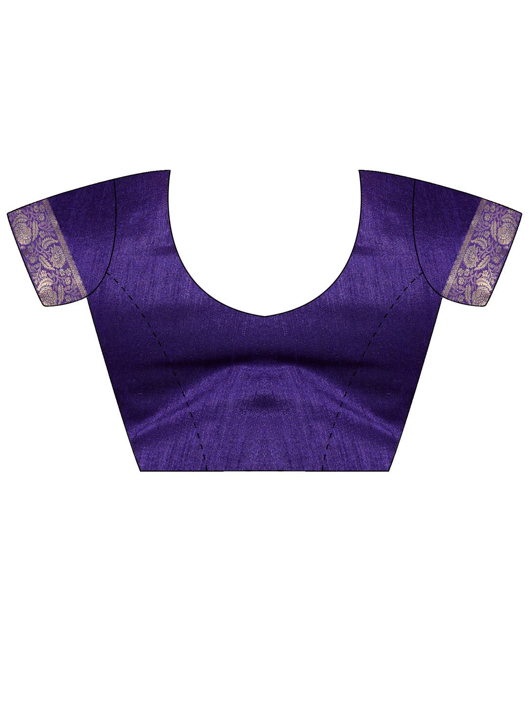 Purple Chiffon Saree with Floral Prints - Ressa